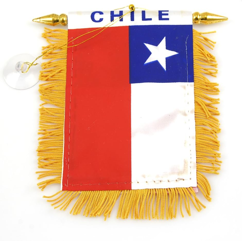 Mini Banner “Chile” Espejo Automático 4″x6″ Bandera