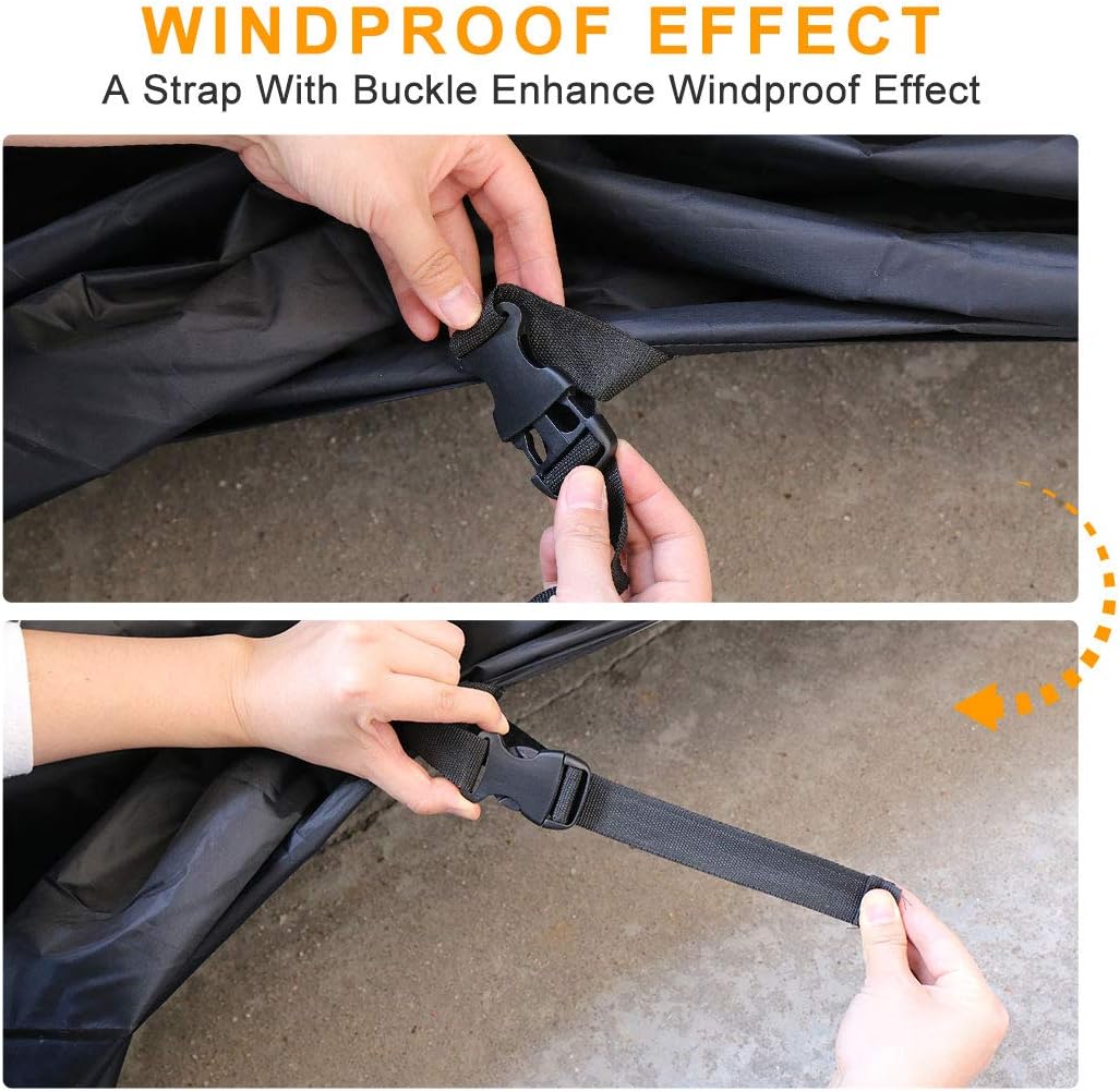 X AUTOHAUX Cubierta impermeable negra para cuatrimoto, protector solar para bicicleta cuádruple, 4 ruedas, cubierta completa XXXL para Polaris