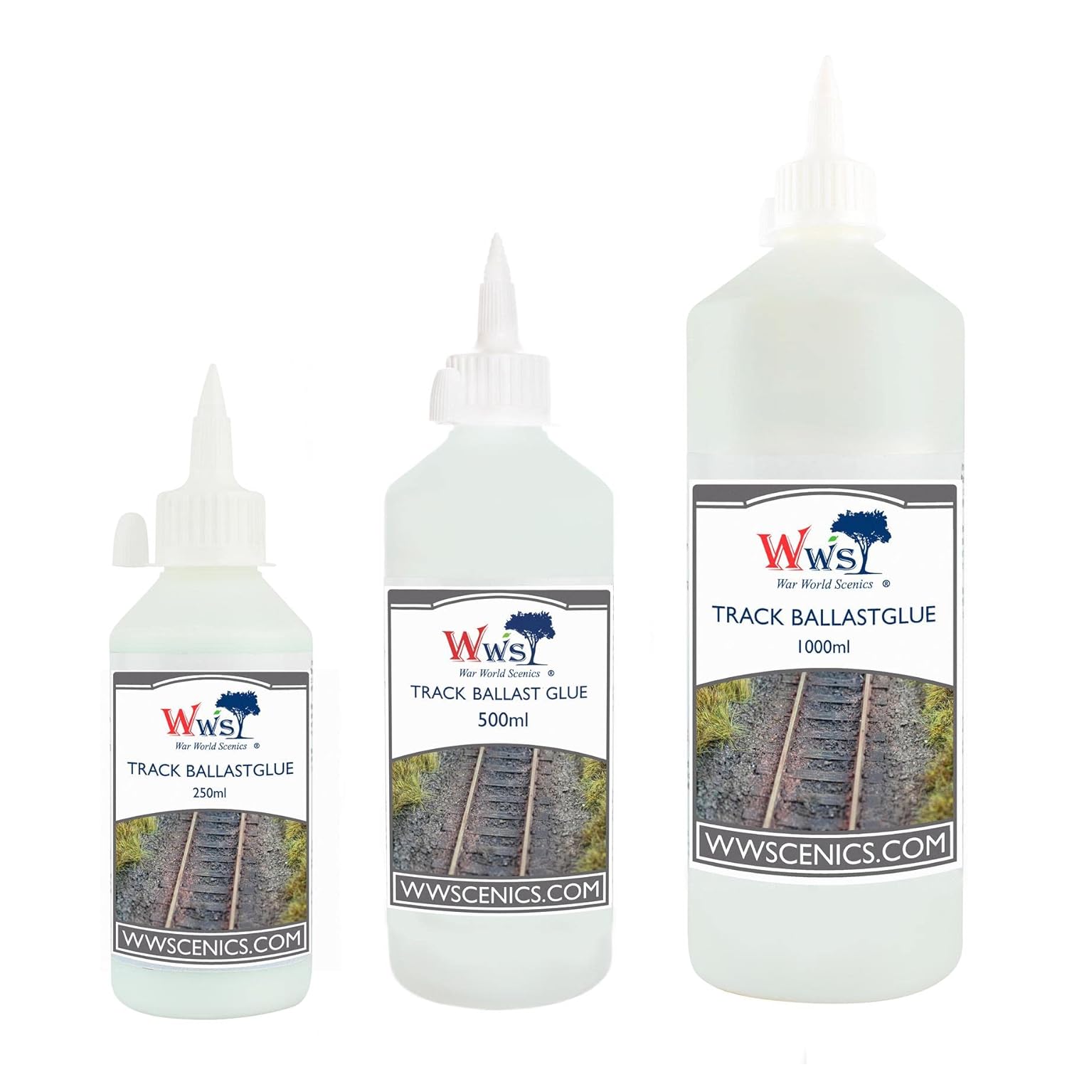 War World Scenics – Pegamento de béisbol para ferrocarril, 250 ml, para modelar ferrocarriles, ferrocarriles, diorama