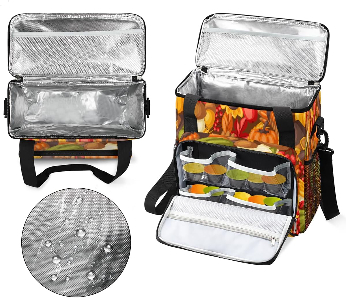 Bolsa de café de pavo de Acción de Gracias, decoración de Acción de Gracias, bolsa de almacenamiento de viaje, compatible con Keurig K-Mini o K-Mini