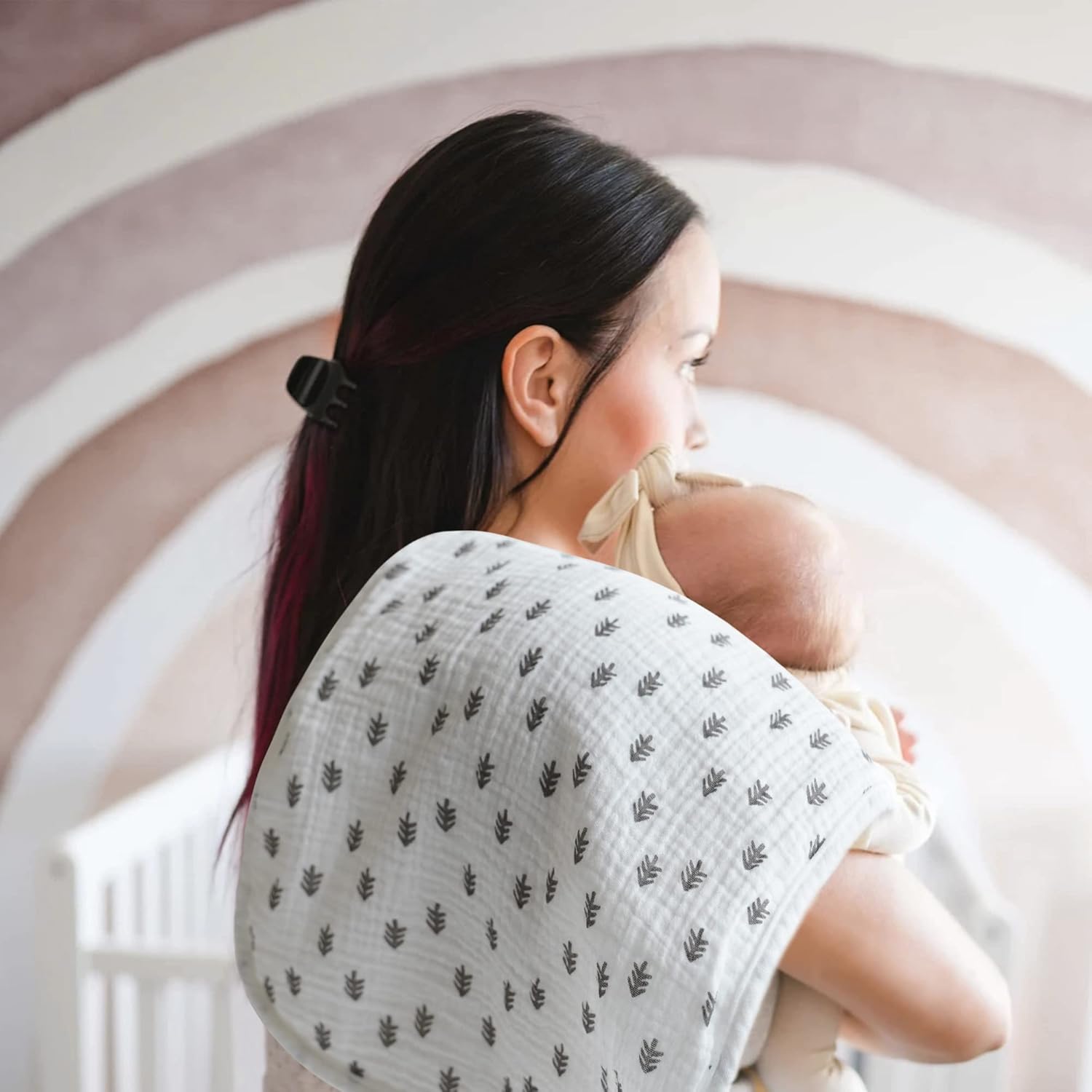 Paquete de 5 paños de muselina para eructos para bebé, paños de muselina neutra para bebés, niños y niñas, toalla para recién nacidos, unisex, paños