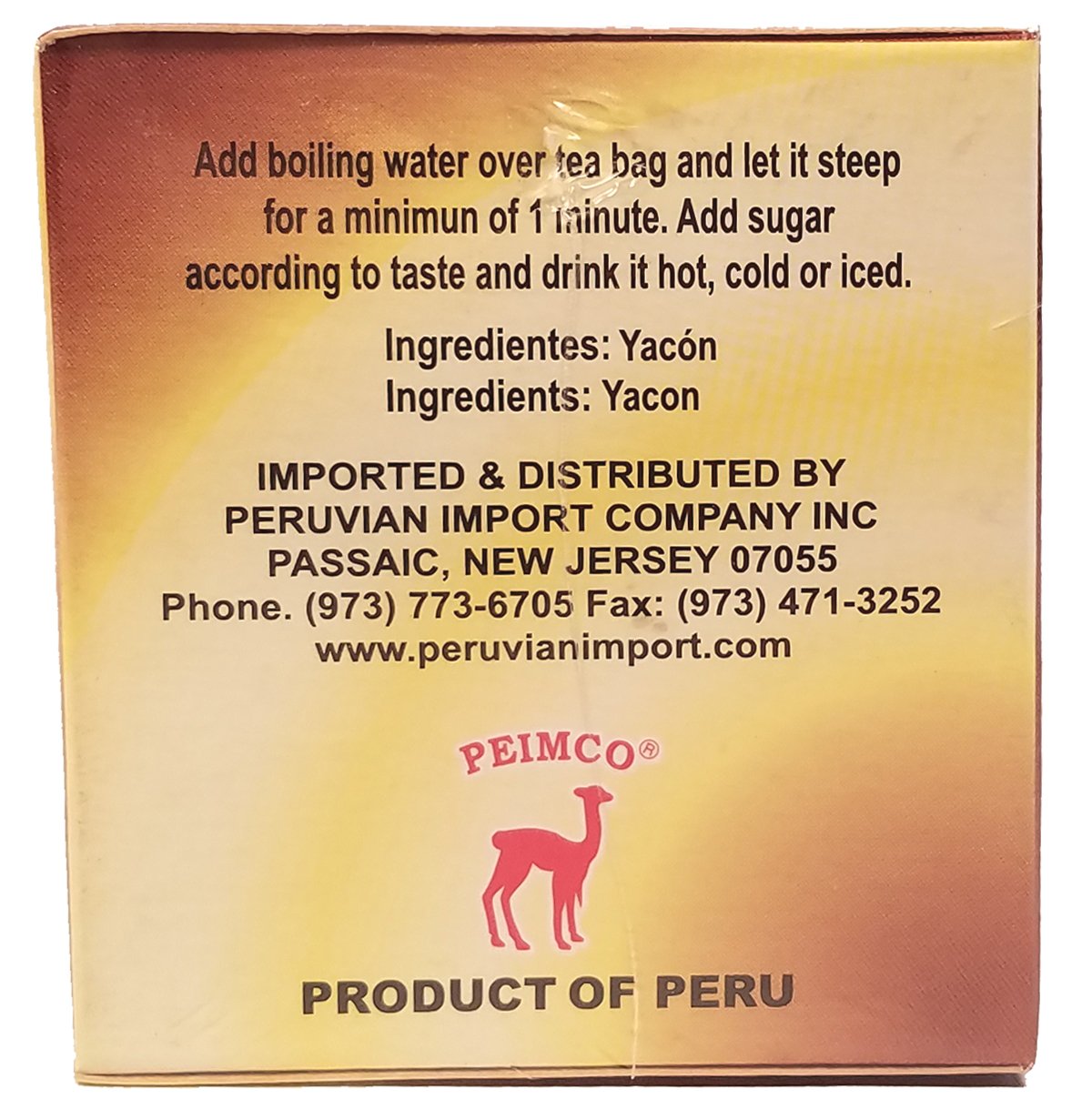 Inca’s Herb Té Yacón en Bolsas – 1.23 Oz – 1.23 oz
