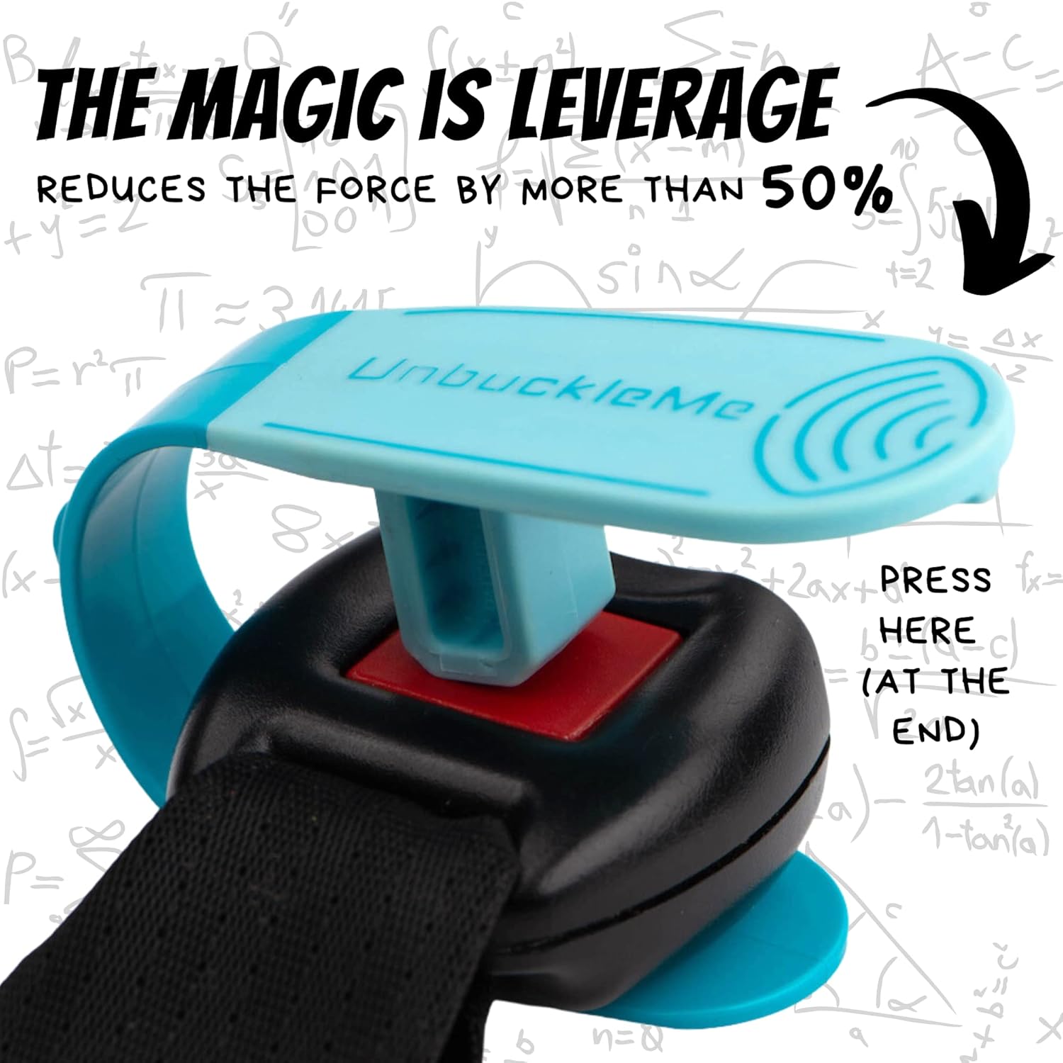 UnbuckleMe Herramienta de liberación de hebilla de asiento de automóvil (como se ve en Shark Tank)  Ayuda fácil de abrir para artritis, uñas largas,