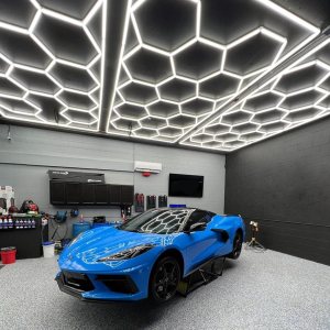 Luz LED hexagonal para garaje, 6500 K, luz hexagonal de 15 luces hexagonales con borde rectangular para garaje, taller, almacén, 60600 lúmenes, Luz LED hexagonal para garaje, 6500 K, luz hexagonal de 15 luces hexagonales con borde rectangular para garaje, taller, almacén, 60600 lúmenes,