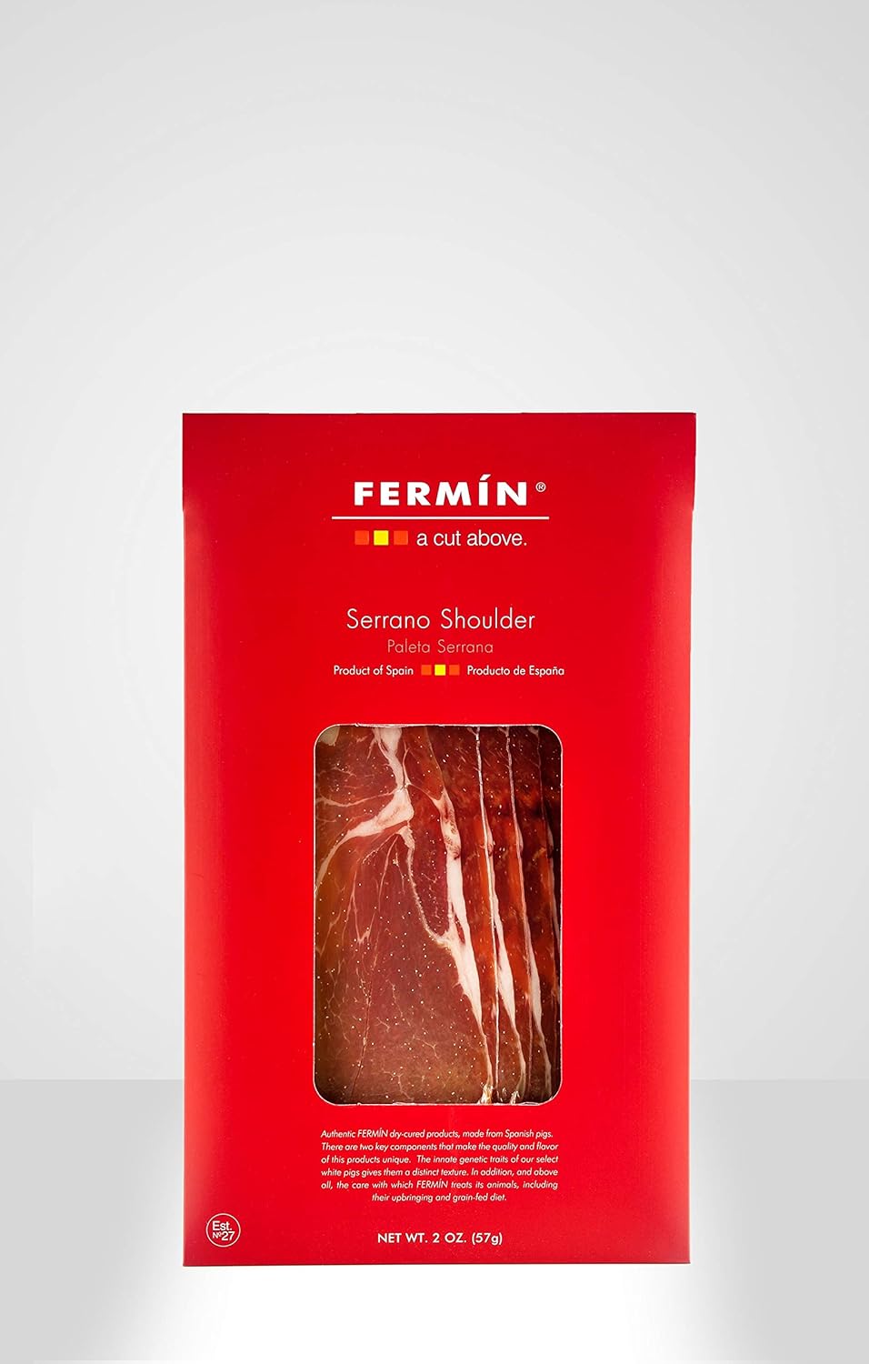 Fermín A corte por encima del hombro serrano (Paleta Serrrana) Rebanadas de 2 oz Paquete (2)