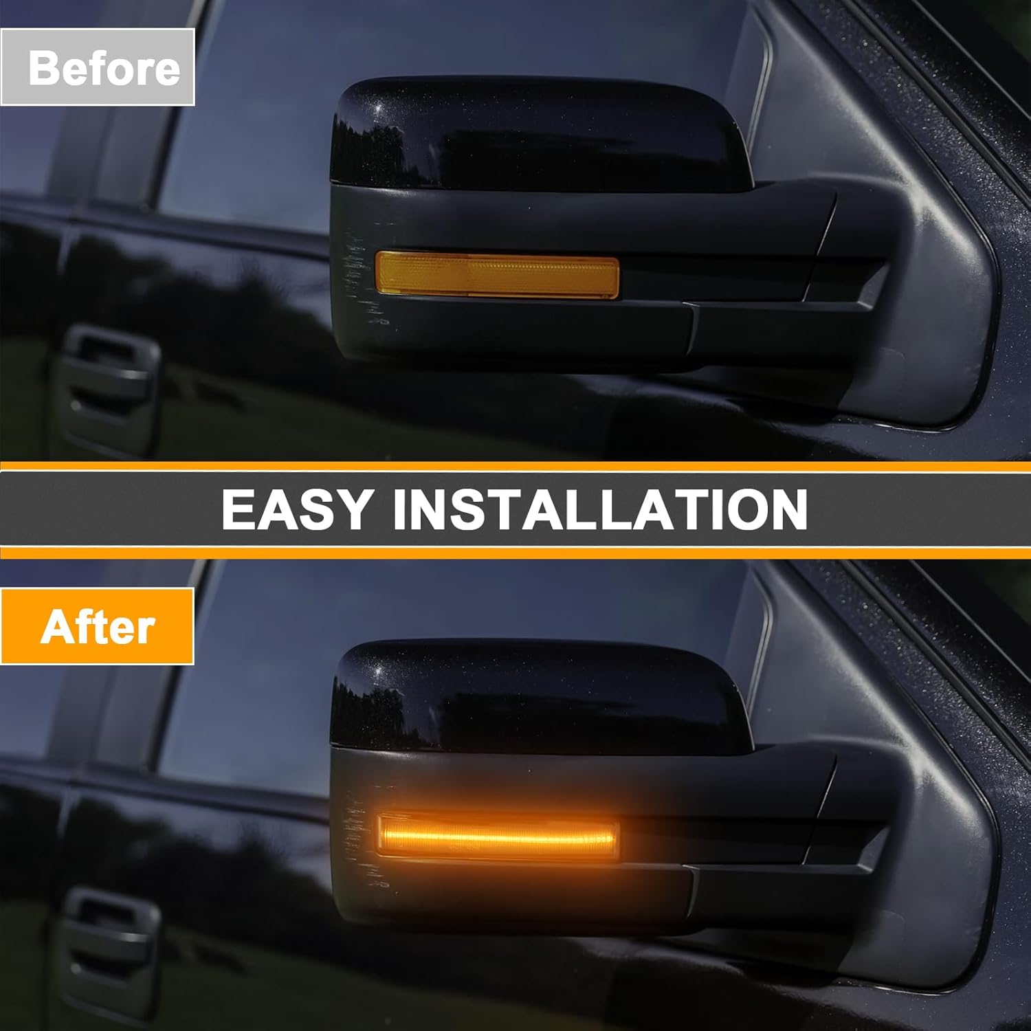 Luces intermitentes para espejo lateral, conjunto LED compatible con F150 2009-2014para Mark LT 2010-2014, lámpara intermitente de giro dinámico