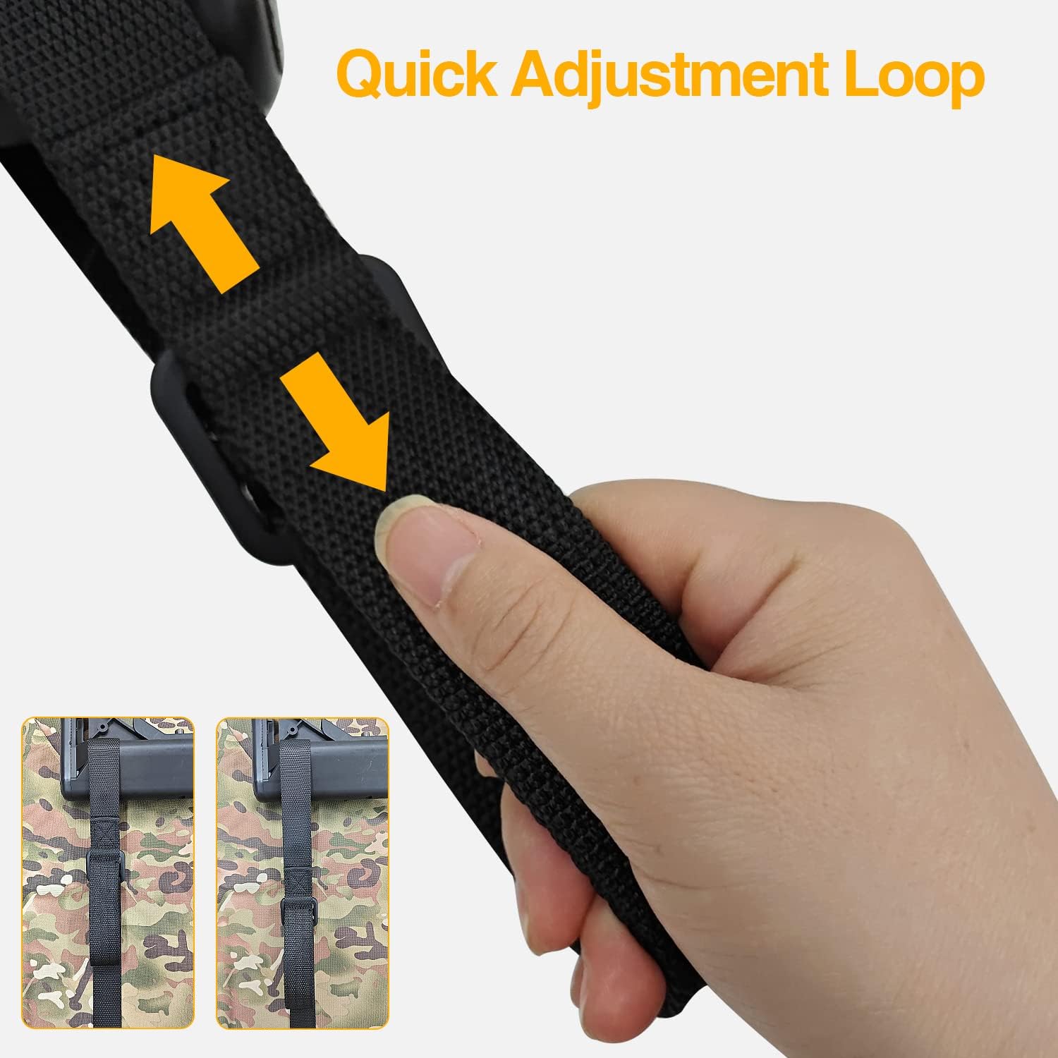 Eslinga QD tradicional de 2 puntos para eslingas de rifle de ajuste rápido con soportes Picatinny cómodo de llevar