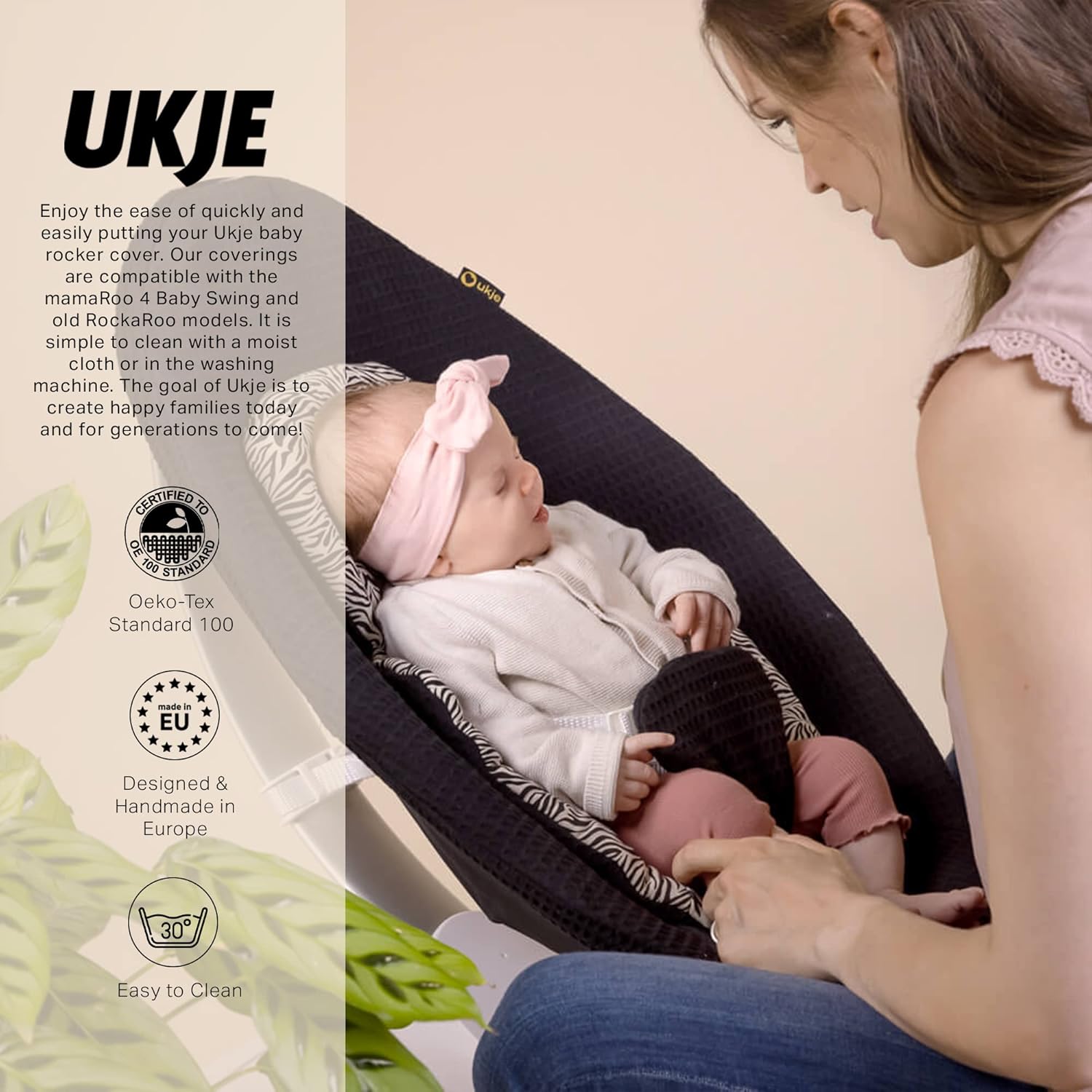UKJE Funda protectora para balancín para bebé, compatible con el modelo anterior a 2022 MamaRoo 4 de 4moms MamaRoo 4 – Funda para columpio para