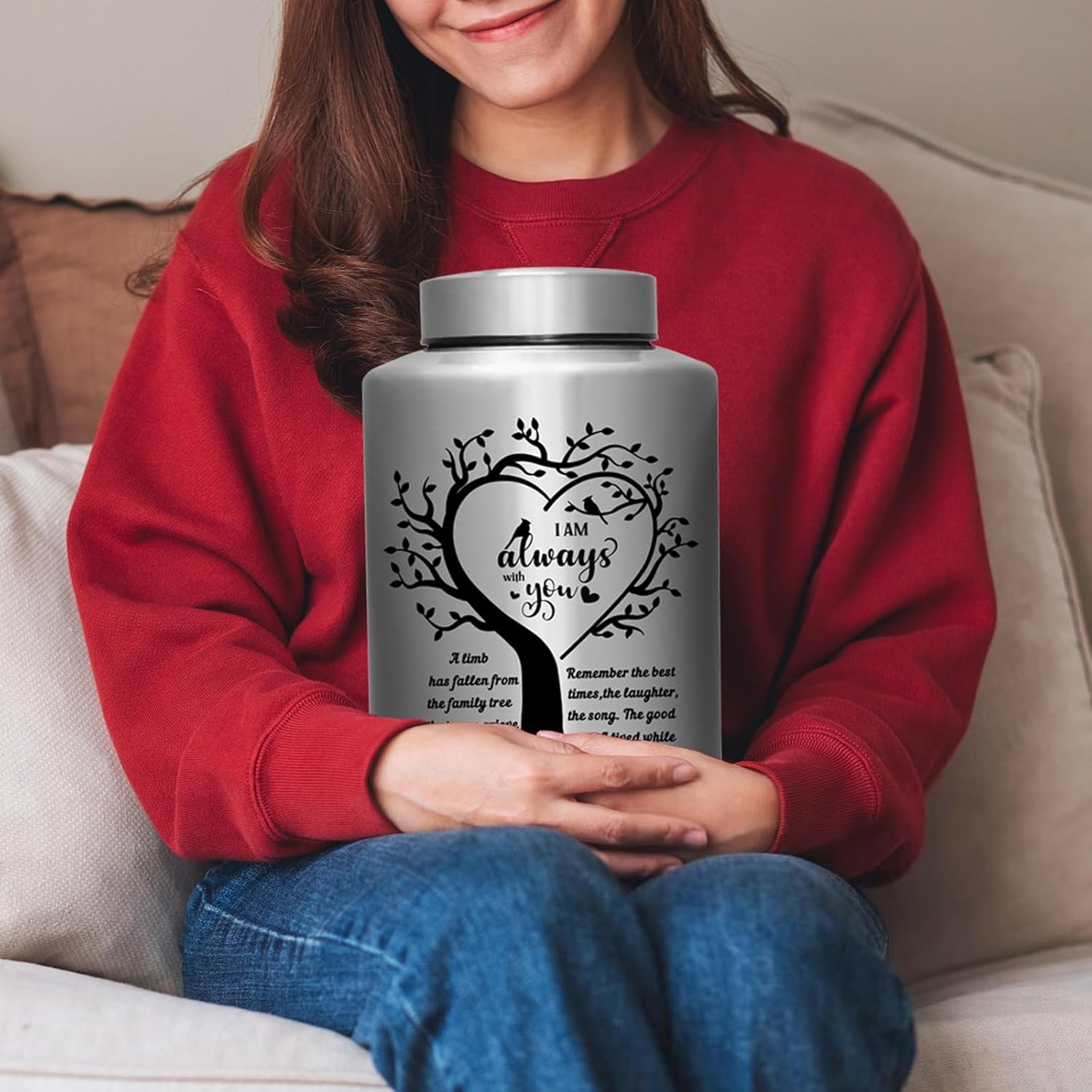 Urnas de cremación para cenizas humanas para adultos, mujeres y hombres, grandes de hasta 220 libras, urna funeraria decorativa conmemorativa para