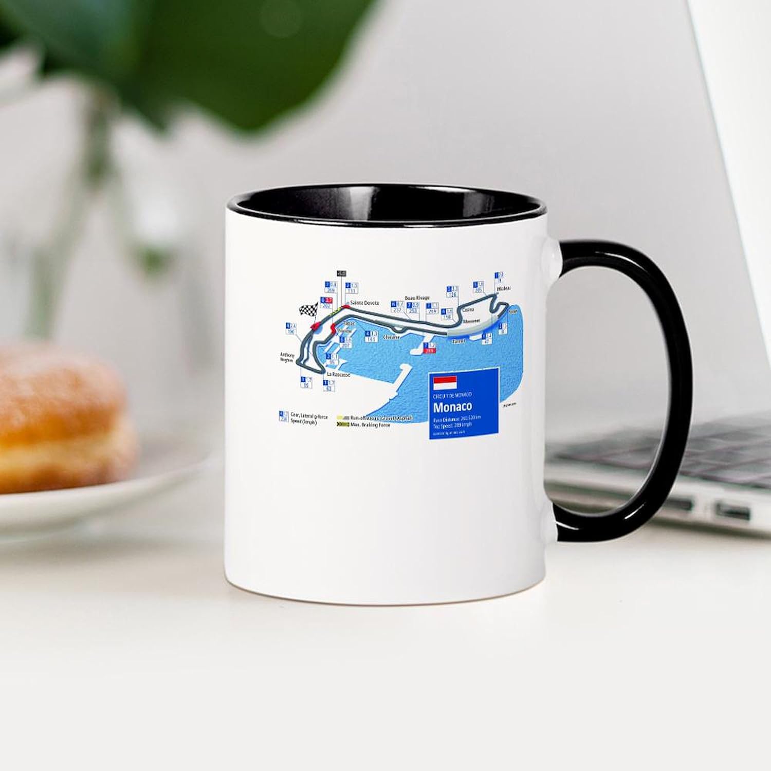 CafePress Formula 1 Monte Carlo, Monaco Taza de café de cerámica de 11 oz (11.0 fl oz)
