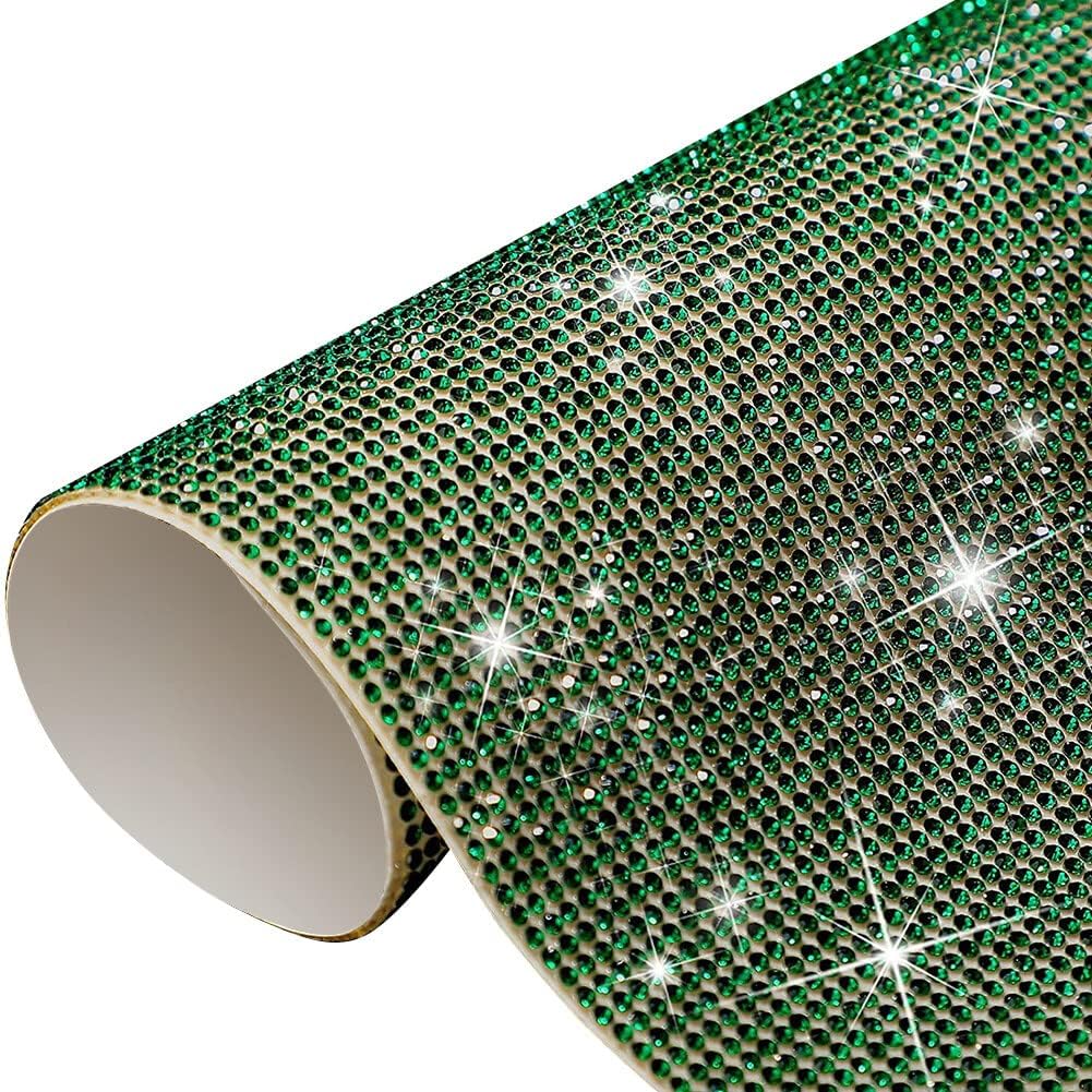 Lámina de diamantes de imitación para decoración de automóvil, calcomanías de diamantes de imitación autoadhesivas, lámina de pegamento de gemas de