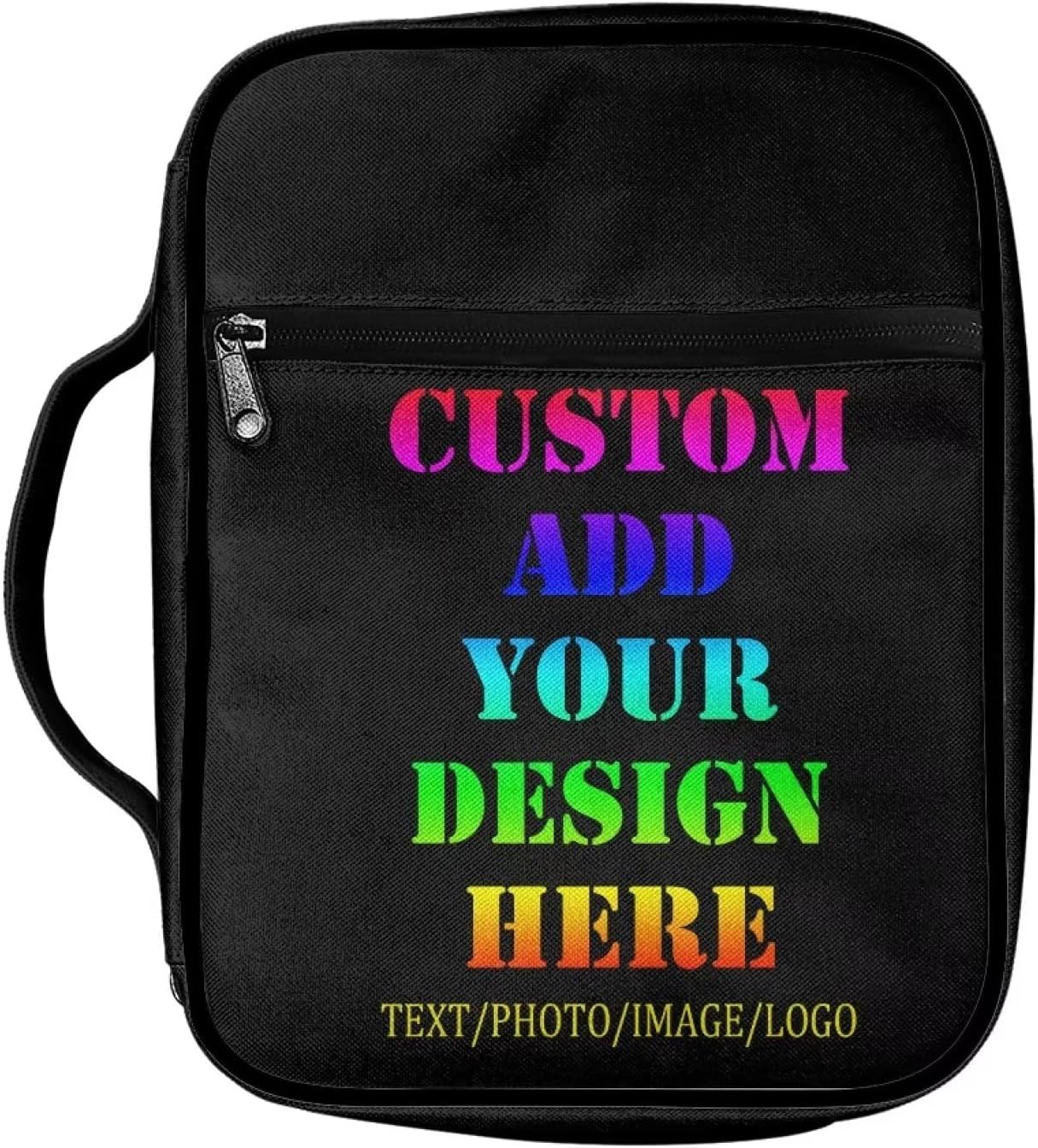 Funda para la Biblia, añade tu diseño de foto, funda de libro para mujeres y hombres, bolsa protectora con asa y bolsillo con cremallera, funda para
