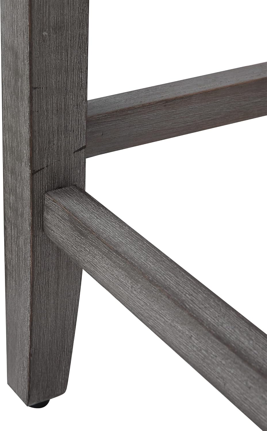 WO Home Furniture Taburete de bar de altura de mostrador de 24 pulgadas, asiento de silla de montar sin espalda, taburete de bar con patas grises