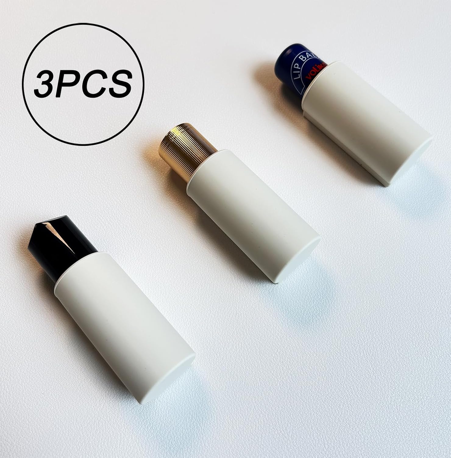 3 soportes para lápiz labial de silicona para automóvil, accesorios de automóvil para mujeres, organizador interior de automóvil (beige)