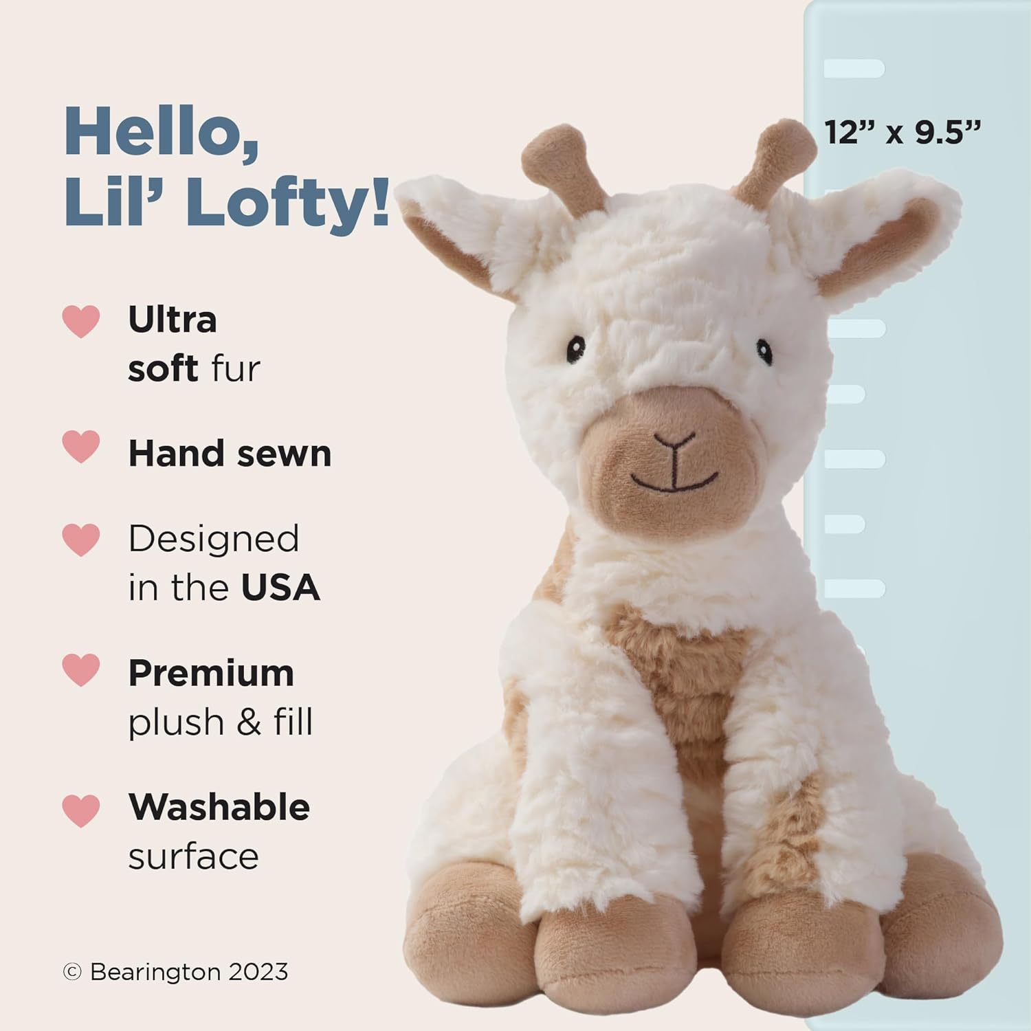 Bearington Lofty – Jirafa de peluche de 11 pulgadas, animales de peluche para bebés, peluche de jirafa