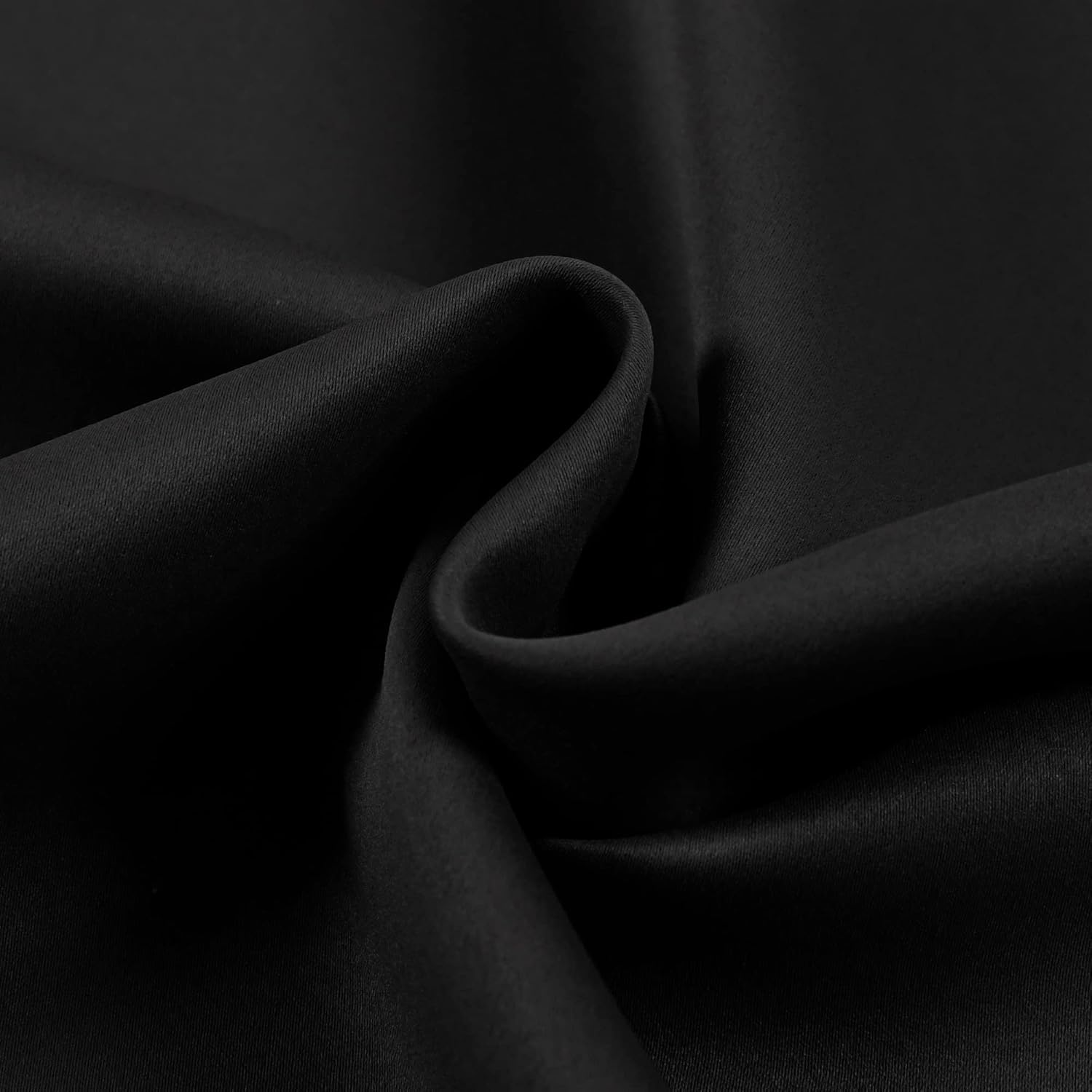 MUMFAS Cortinas negras de 24 pulgadas de largo, juego de 2 paneles opacos, cenefa pequeña, cortinas cortas con bolsillo para barra para cocina,