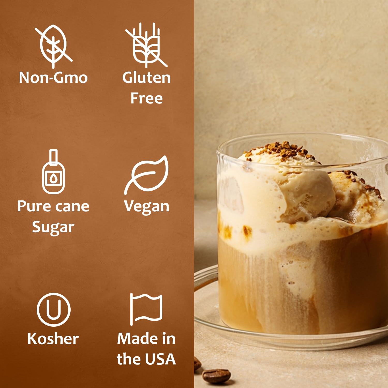 Syruvia Jarabe de crema irlandesa para café, sabor cremoso de jarabe de café, 25.4 onzas líquidas, kosher, sin gluten, ideal para café con infusión