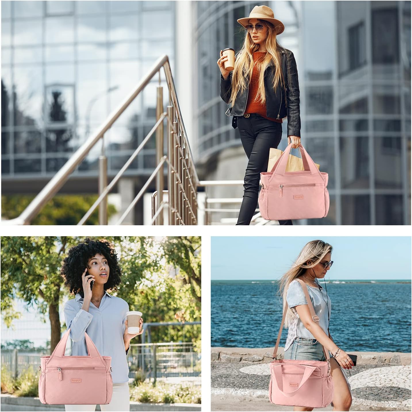 Bolsa de almuerzo para mujer, bolsa térmica de almuerzo térmica, lonchera de trabajo, bolsa de mano para preparación de comidas para adultos, bolsa