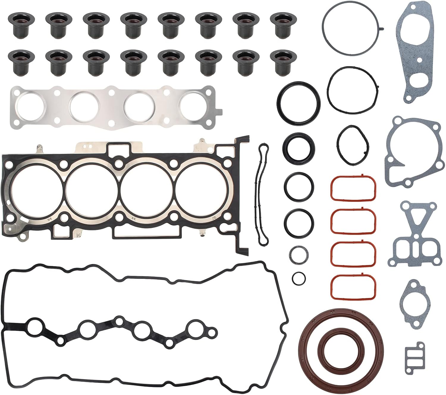 AUTOKAY Kit de juntas de culata del motor para Hyundai Santa Fe Sportage Sonata Tucson para Kia Optima Sorento 2.4L 2011-2015