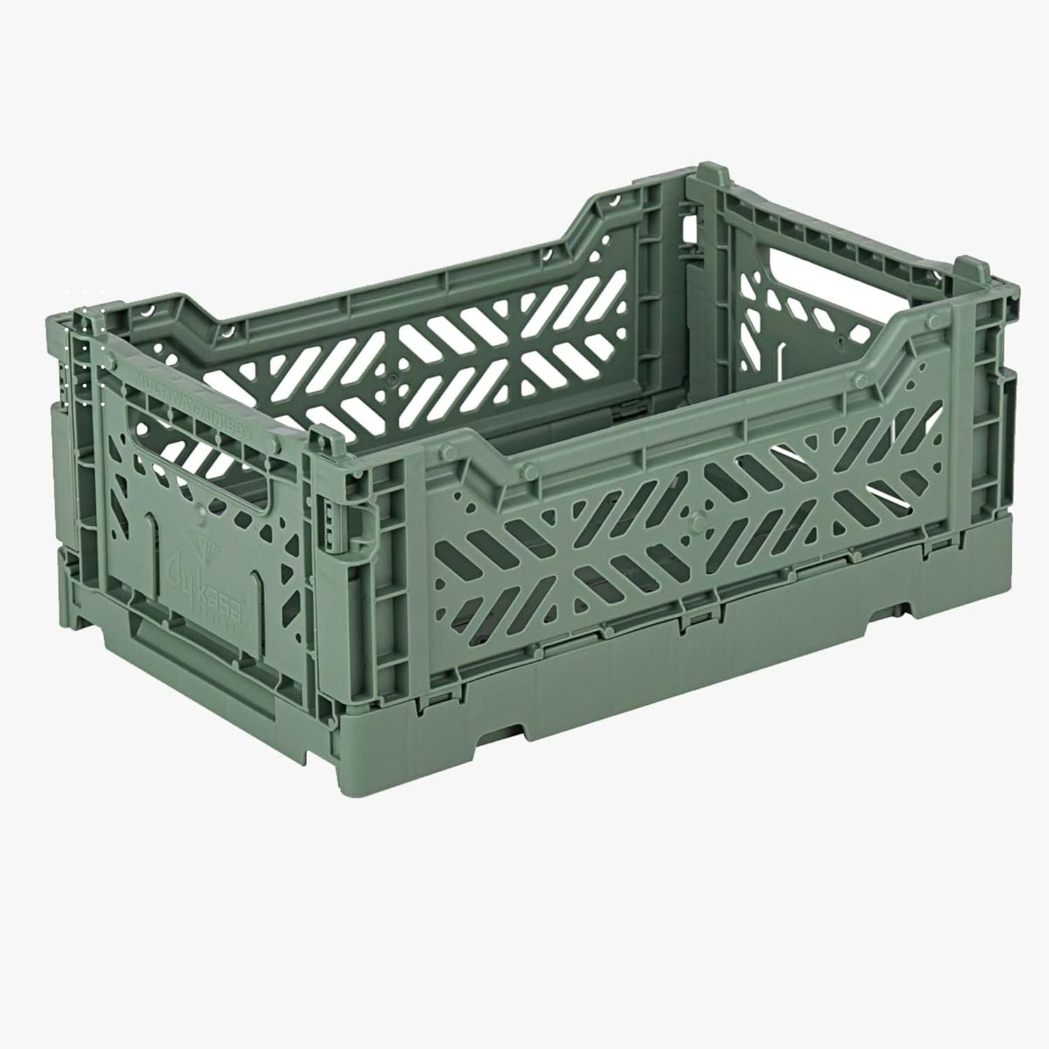 Aykasa Contenedores de almacenamiento plegables, caja de plástico para almacenamiento, caja plegable, caja apilable de utilidad, caja de