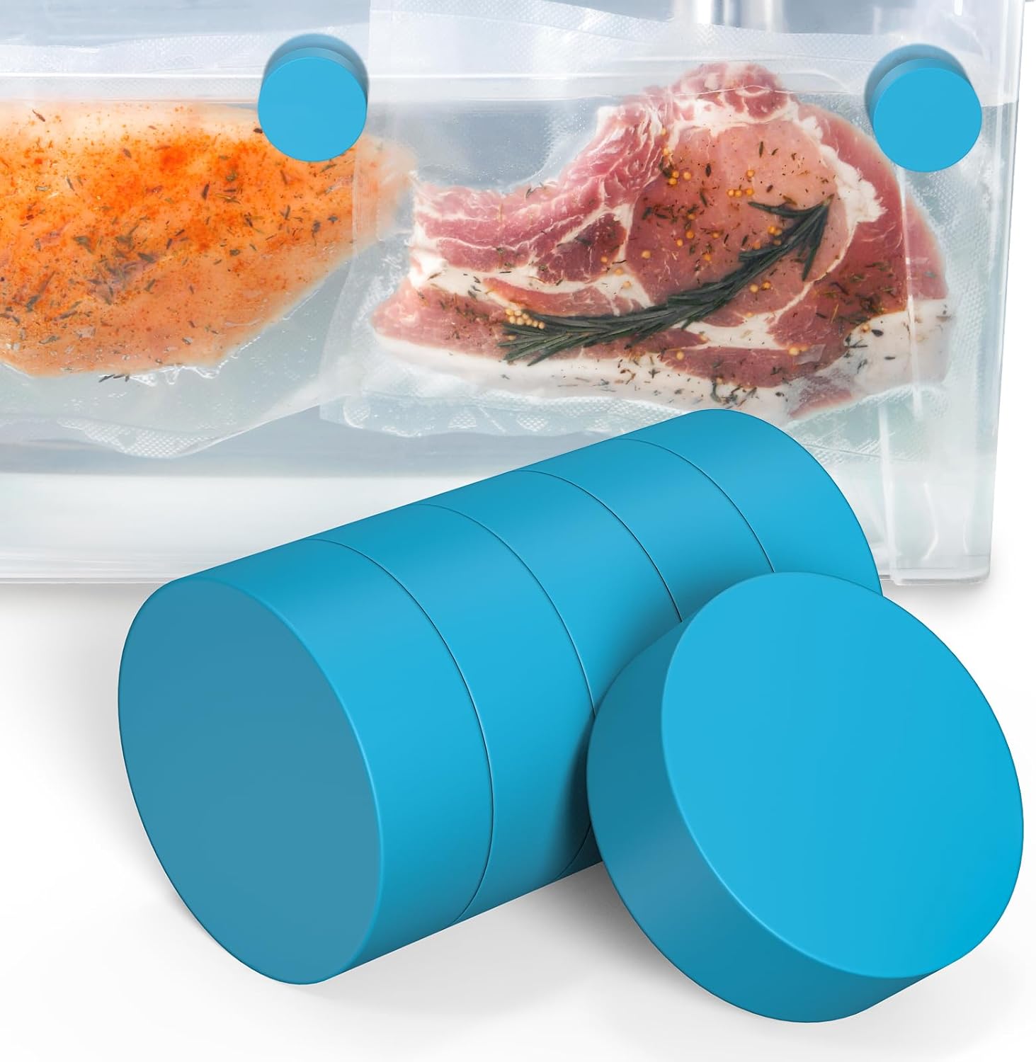 Imanes Sous Vide, paquete de 6 clips magnéticos de peso Sous Vide que funcionan en máquinas Sous Vide para mantener los alimentos sumergidos y