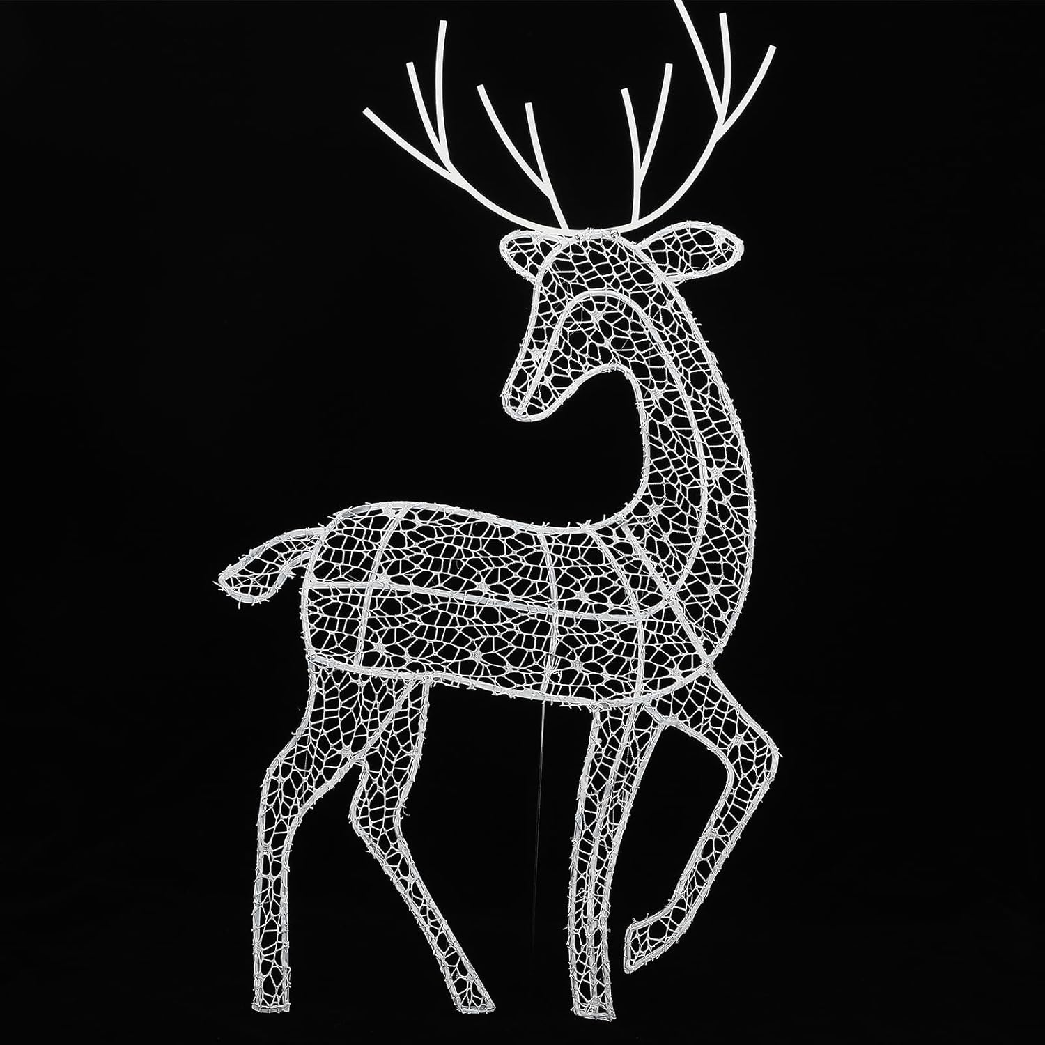 Juego de 3 piezas de renos de Navidad iluminados con ciervos de Navidad, decoración de patio de renos de Navidad, conjunto familiar de ciervos de