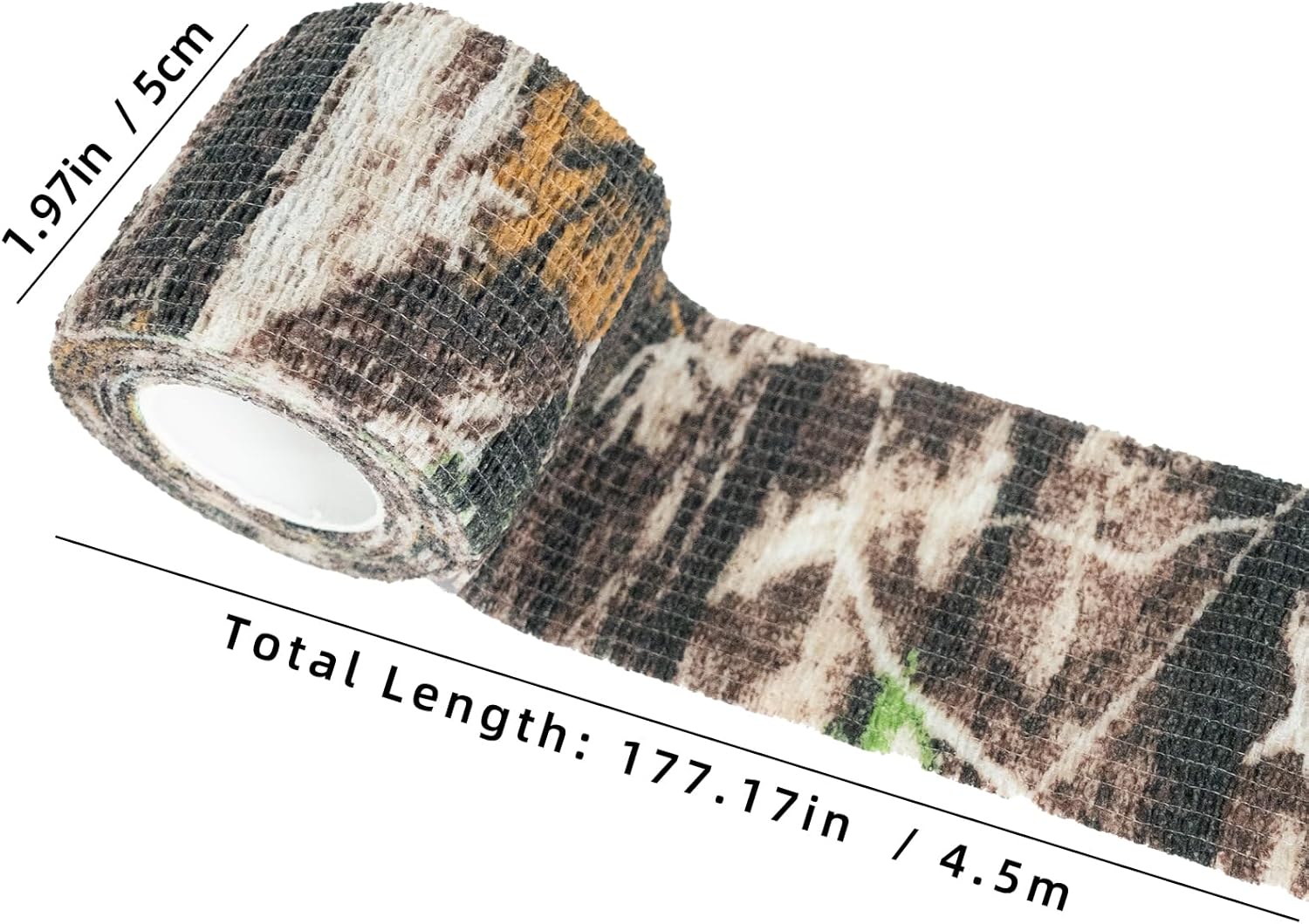LOOGU Cinta adhesiva de camuflaje con forma de camuflaje no tejida para linterna de cámara (2.0 pulgadas x 14.76 pies)