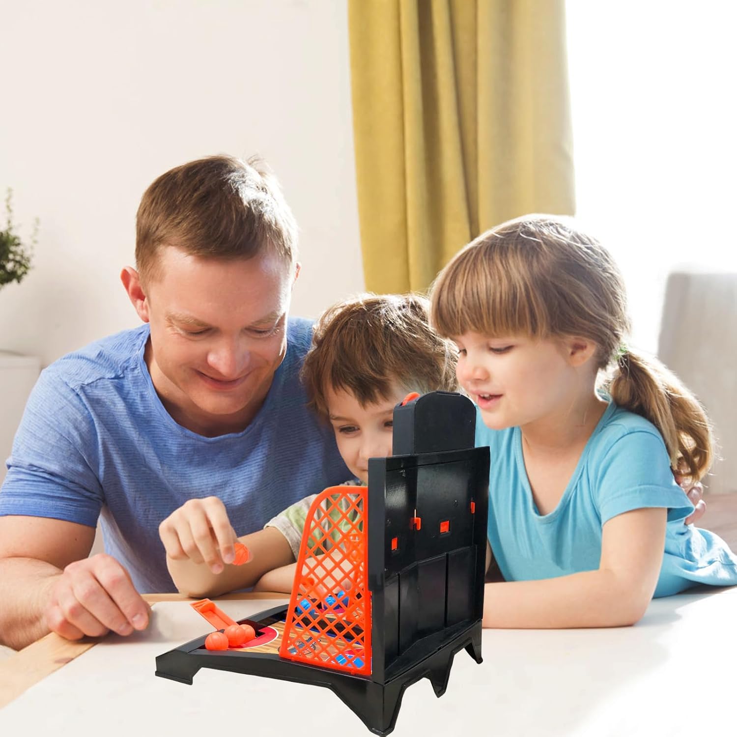 OJYUDD Juego de disparos de baloncesto, juego de baloncesto arcade de escritorio, juego de escritorio de mesa para niños y adultos, juego de aro de