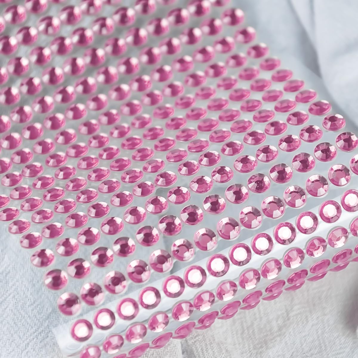 3090 calcomanías de cristales de diamantes de imitación de gemas para la cara de 0.15640.23 pulgadas con diamantes de imitación rosa claro para