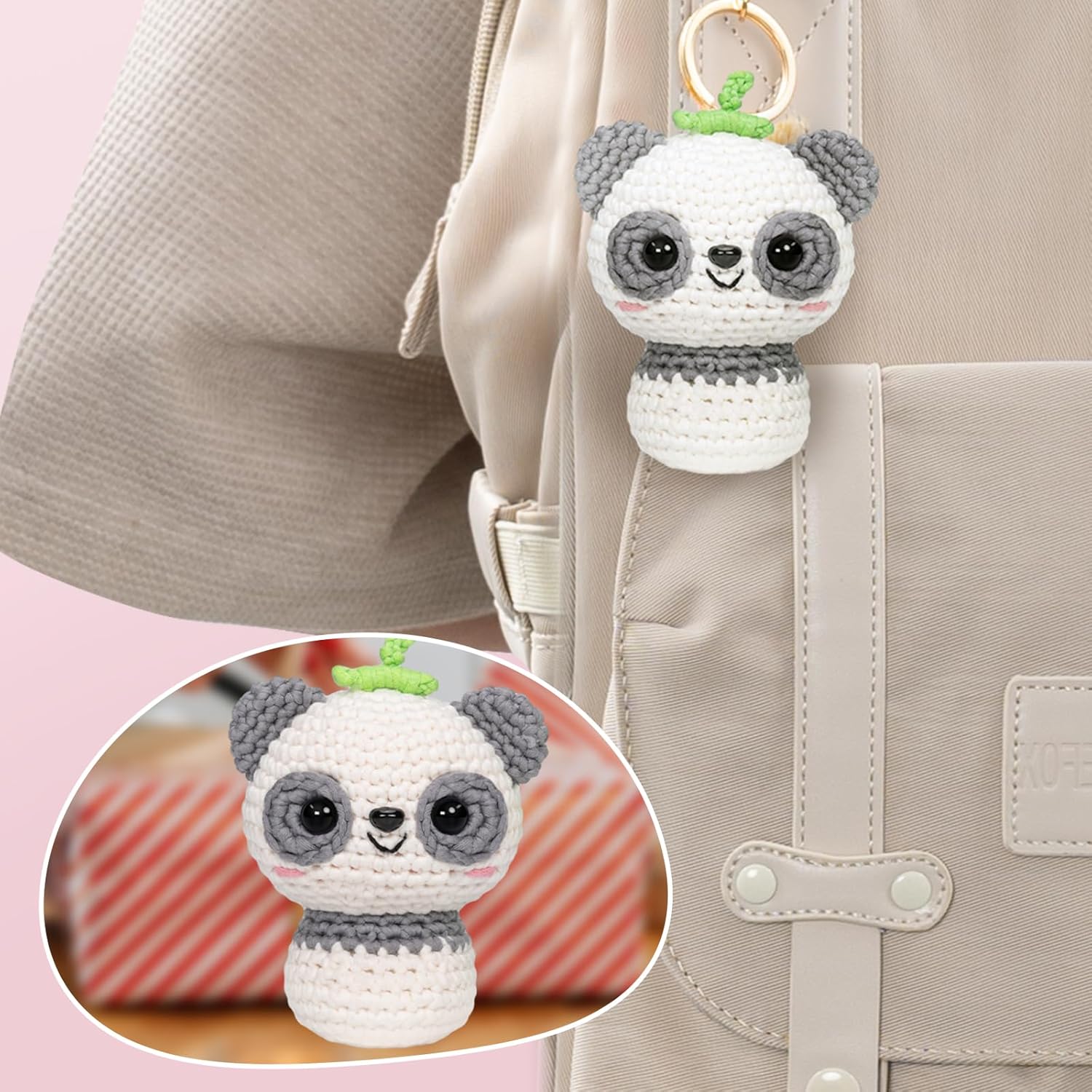 Mewaii Kit de ganchillo para principiantes, kit completo de bricolaje con más de 40% de hilo de cinta preiniciado tutoriales en video paso a paso