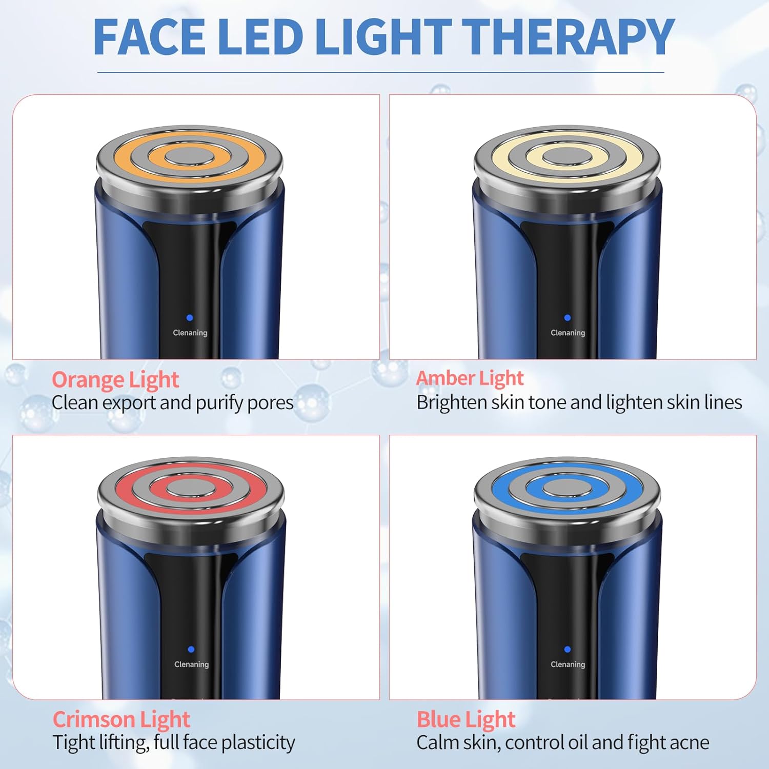 Texet Microcurrent – Masajeador facial para uso doméstico, máquina de apretar la piel para rutina de cuidado de la piel, 6 modos de masaje con
