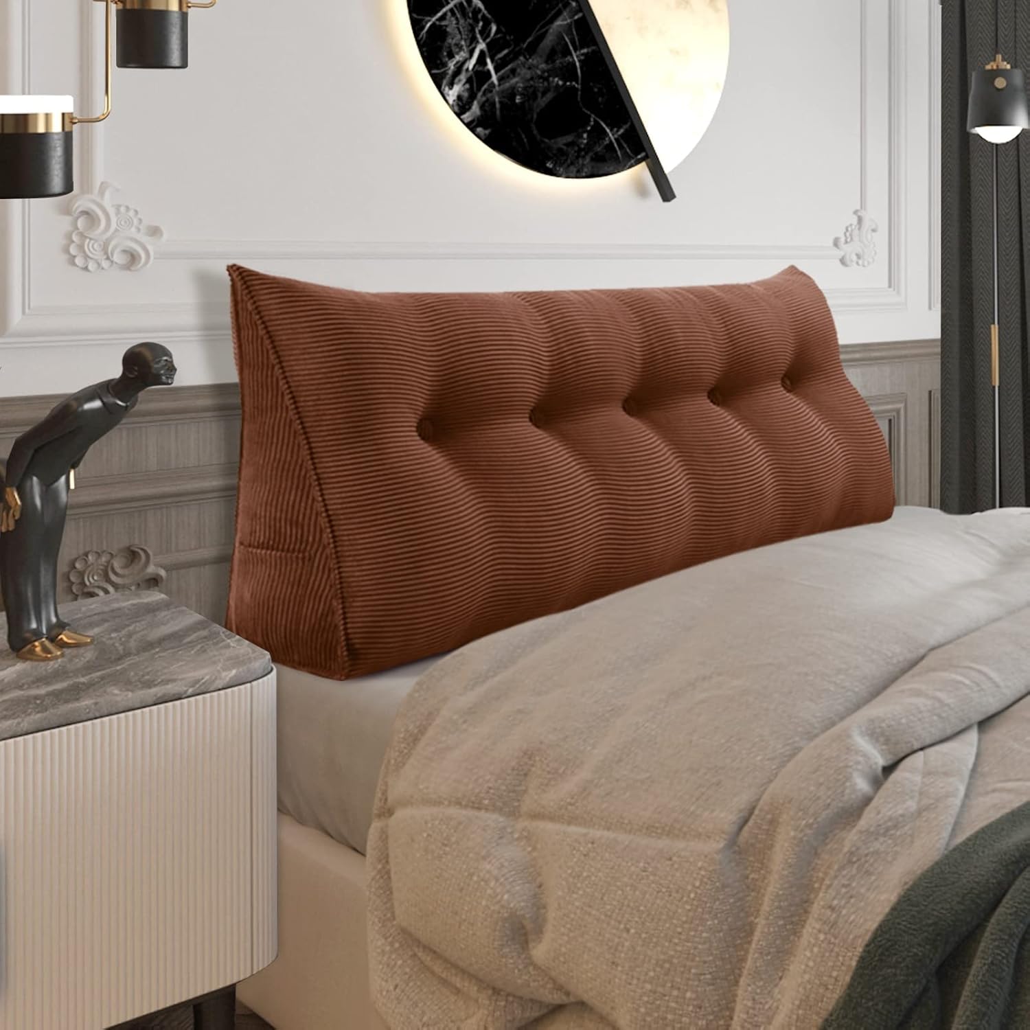 BNCKTRD Almohada de lectura triangular XXL con cabecera de cuña, almohada extra grande de apoyo de espalda para sentarse en la cama, sofá cama,