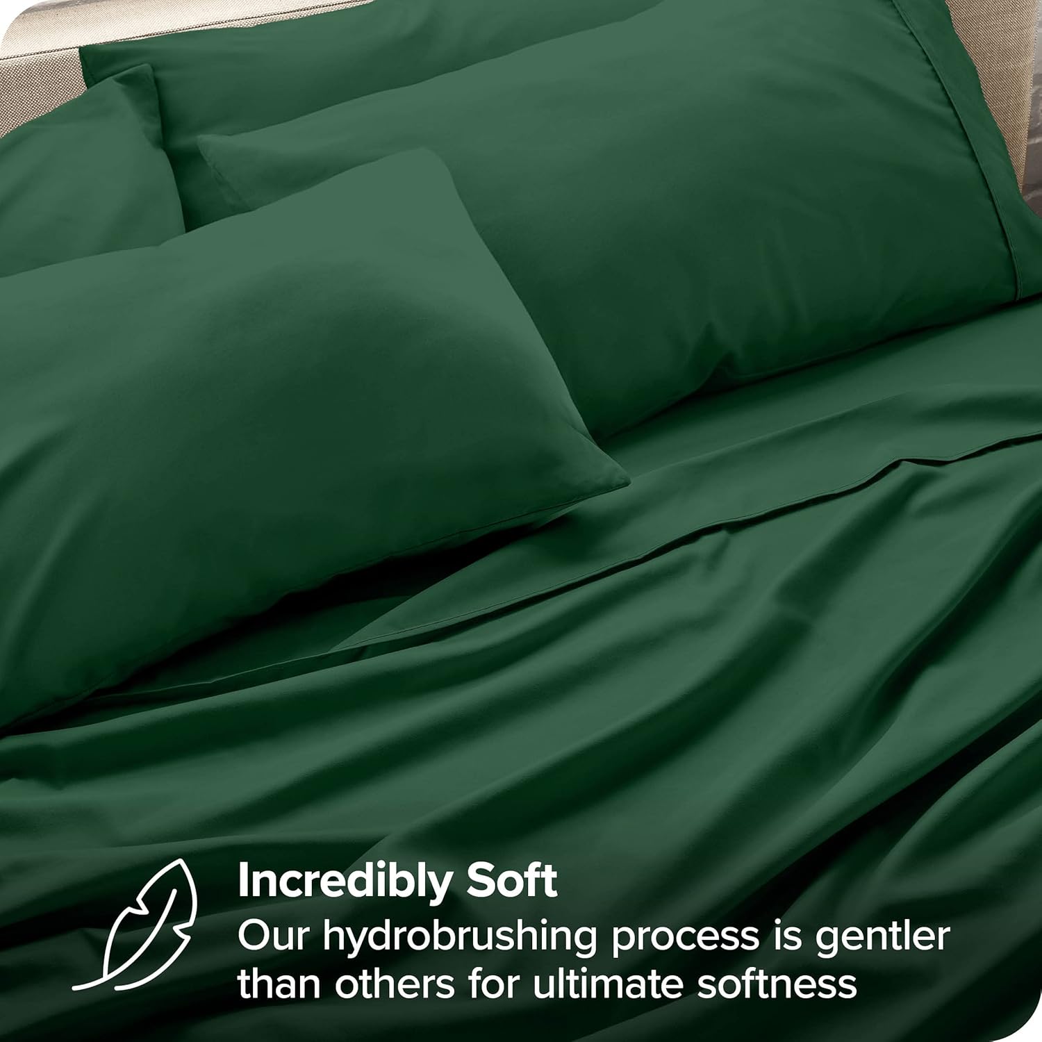 Sábanas de cama tamaño California King de 4 piezas de viscosa de 1000 hilos hechas de bambú, sábanas de 14 pulgadas de profundidad sin arrugas,