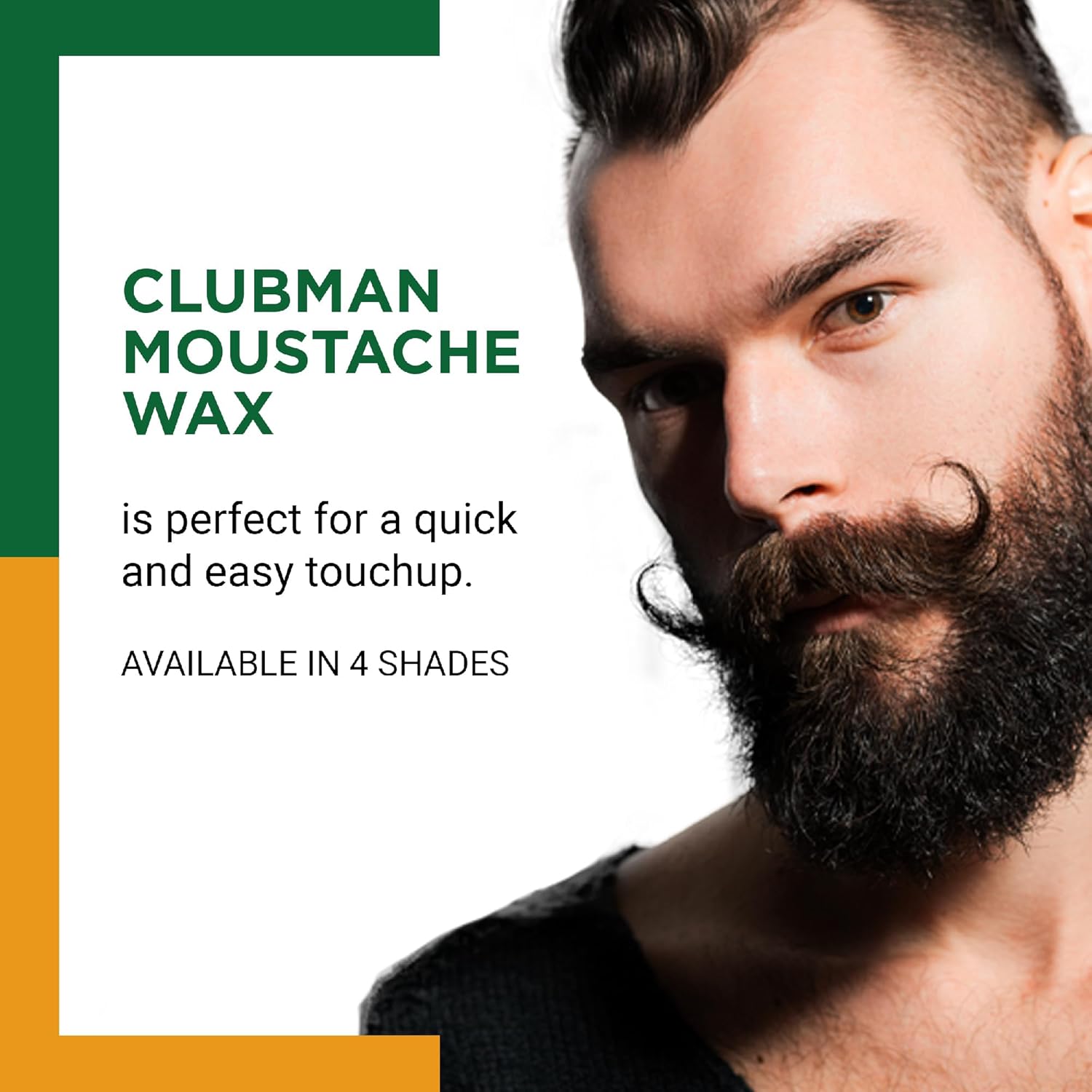 Clubman Pinaud – Cera para bigote con aplicador de peine, para peinar y mejorar el color, neutra, 0.5 onzas (paquete de 3)