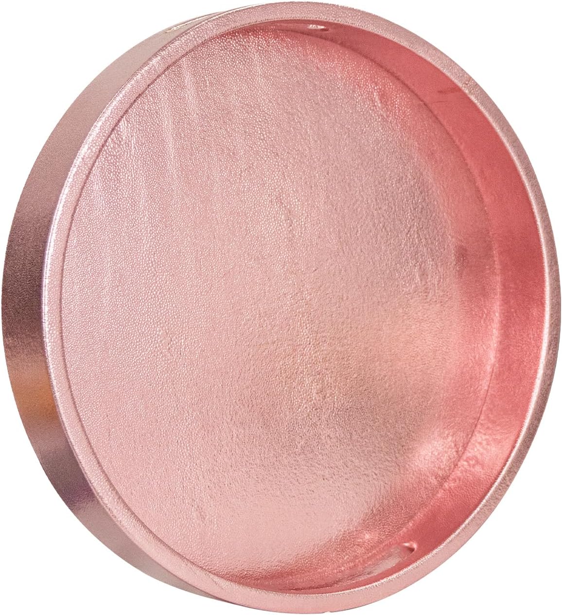 MAONAME Bandeja decorativa rosa de 13 pulgadas, bandeja de servicio de piel sintética con asas, moderna bandeja de mesa auxiliar para otomana,