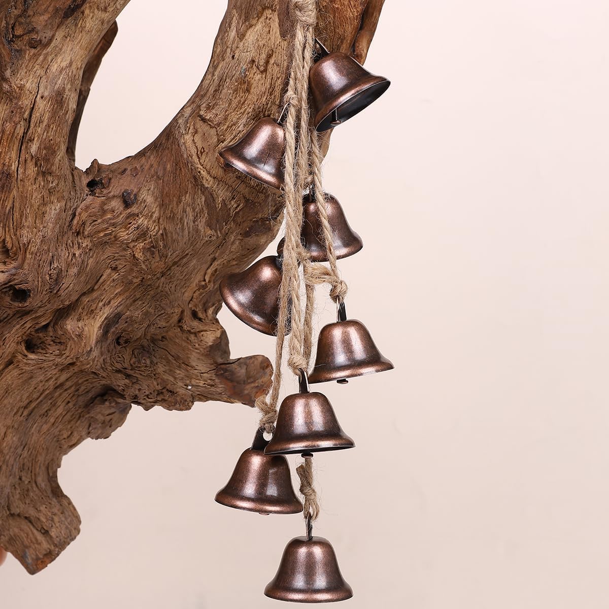2 campanas de bruja de protección para pomo de puerta, campanas de viento, campanas wiccan con 8 campanas rojas de vitaje, suministros de brujería