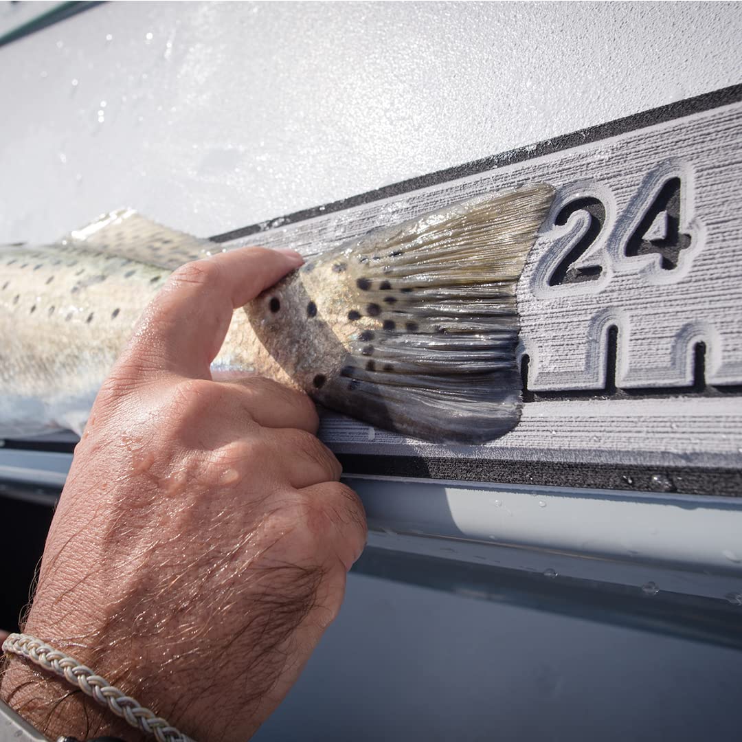 SeaDek – Regla de pescado  Siguiente nivel  Herramienta de medición de peces de 36 pulgadas  Perfecto para barcos y kayaks  (gris tormenta sobre