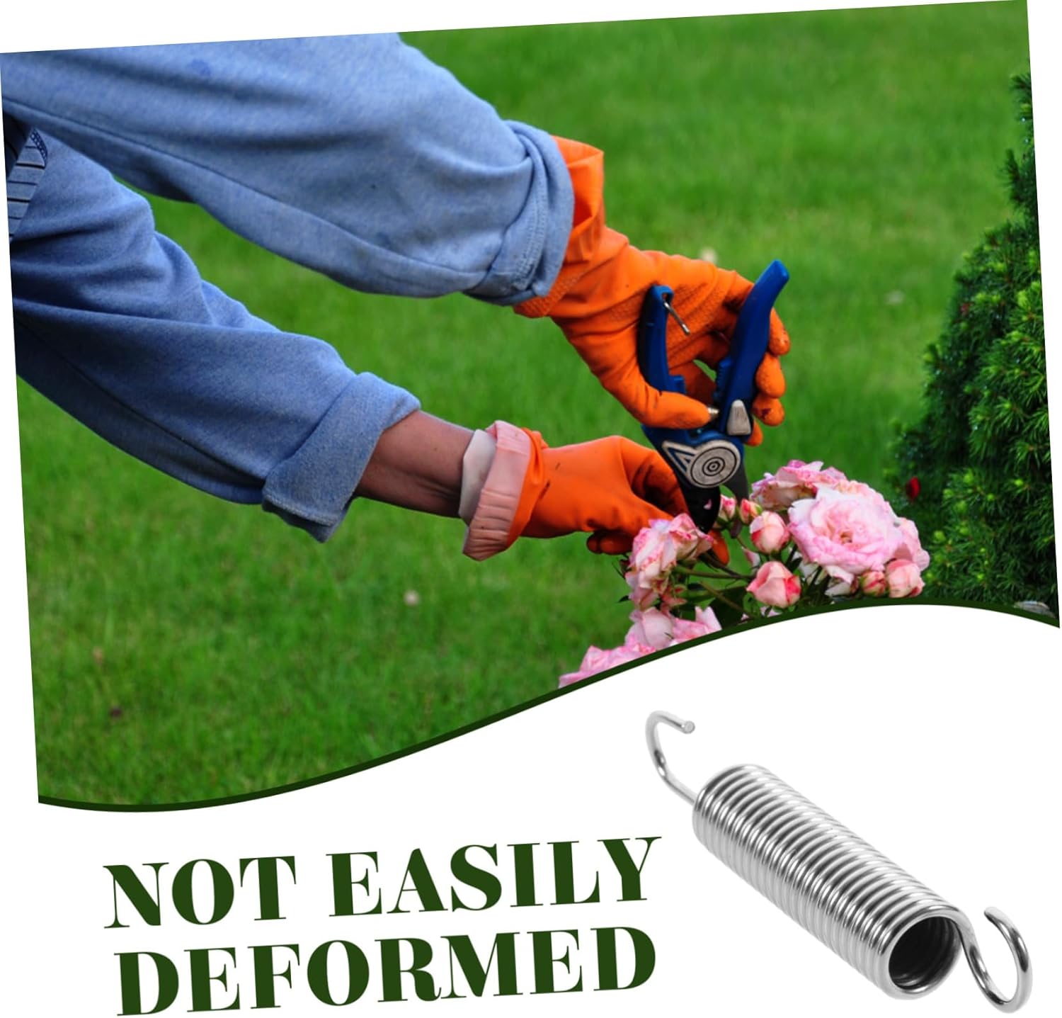 10 Uds. Accesorios de resorte manual Tijeras altas de acero reemplazo de resorte de acero inoxidable podadoras de mano muelles árbol rama