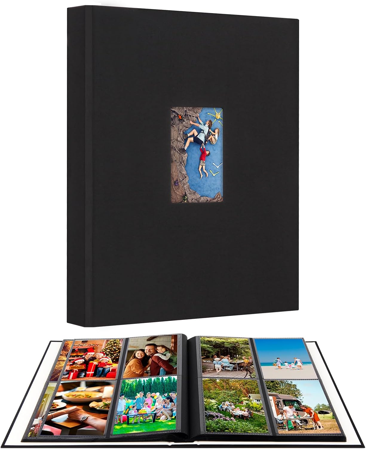 Álbum de fotos de 3.5 x 5 pulgadas, álbum de fotos de 3.5 x 5 pulgadas con capacidad para 256 fotos, cubierta de lino, libro de fotos de 3 x 5 con