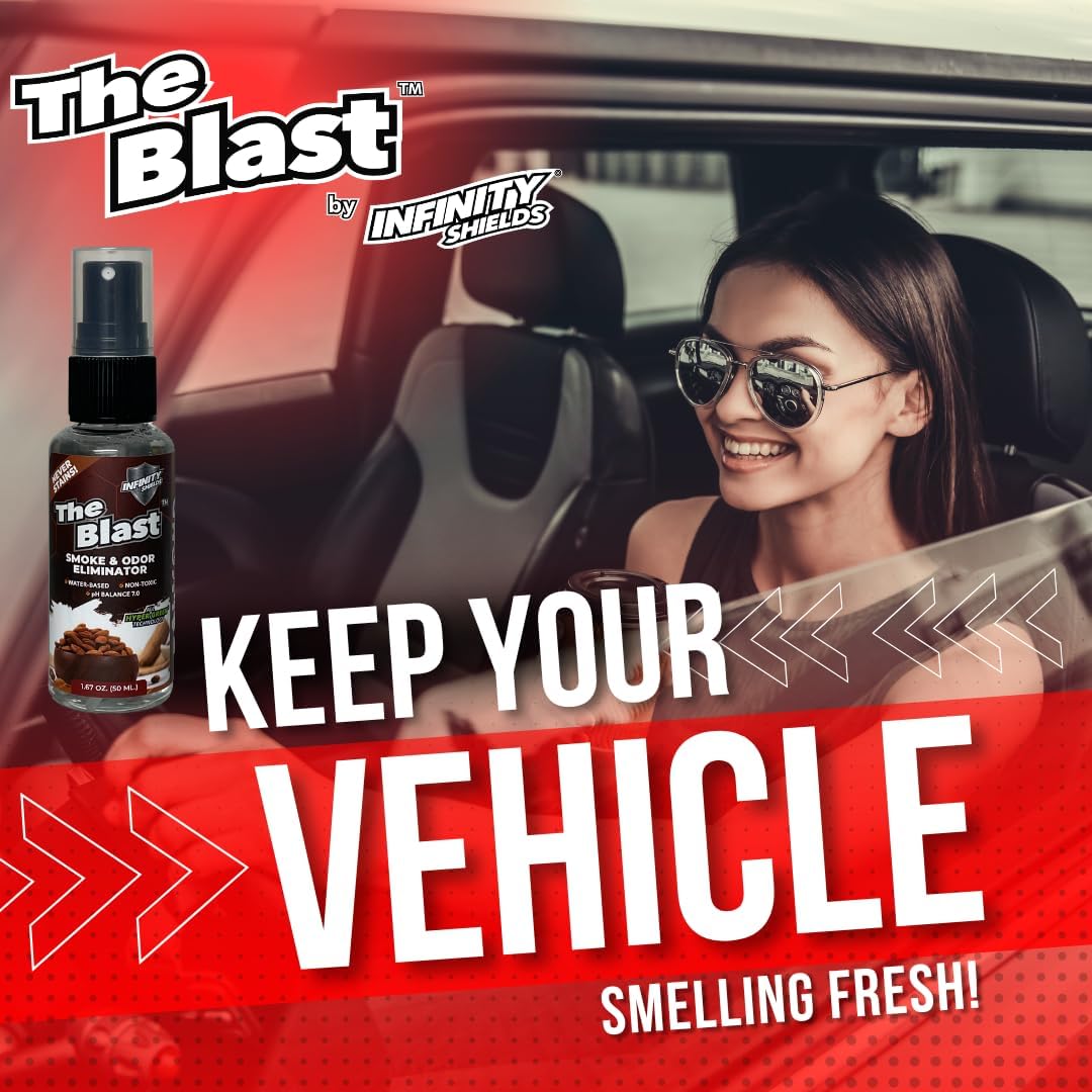 The Blast Smoke – Spray eliminador de olores  Ambientador para autos, casas y oficinas, conveniente para llevar, paquete de 6 (brisa oceánica)