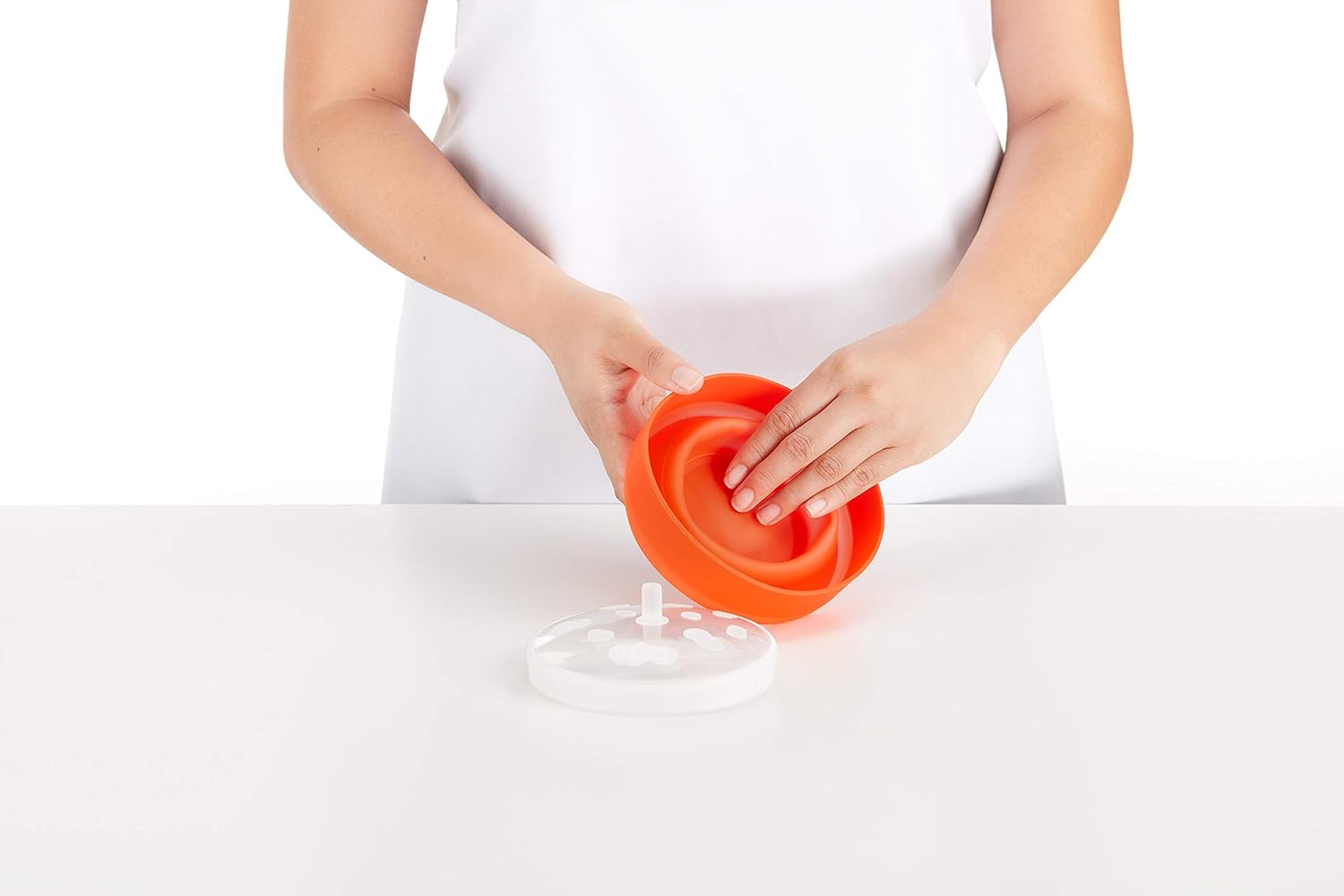 Lékué Mini máquina para hacer palomitas de maíz para microondas, 5 x 3.5 pulgadas, color rojo