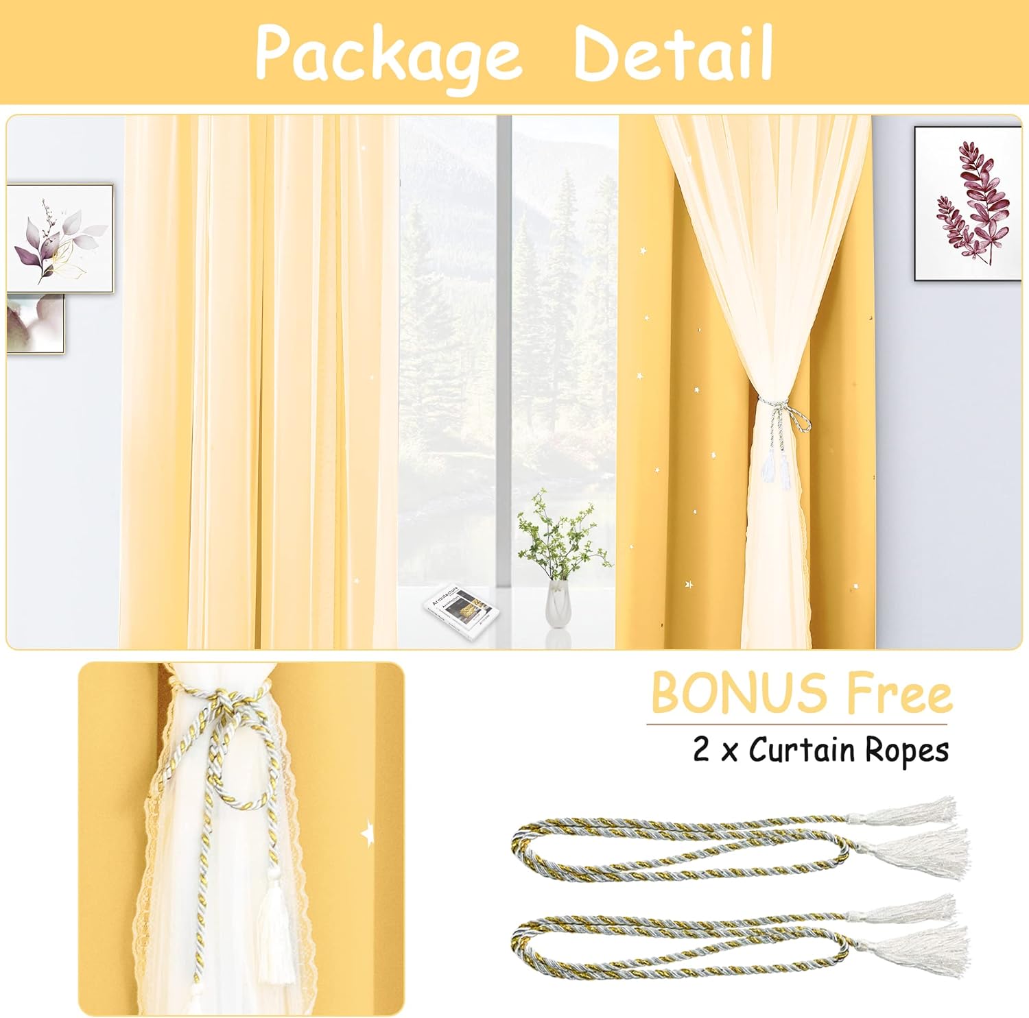Kinryb Star – Cortinas de doble capa