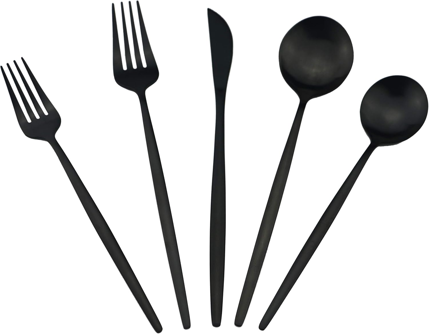 Juego de cubiertos de acero inoxidable 304 moderno de 60 piezas, elegante servicio de utensilios de cocina para 12, incluye cuchillos, cucharas,