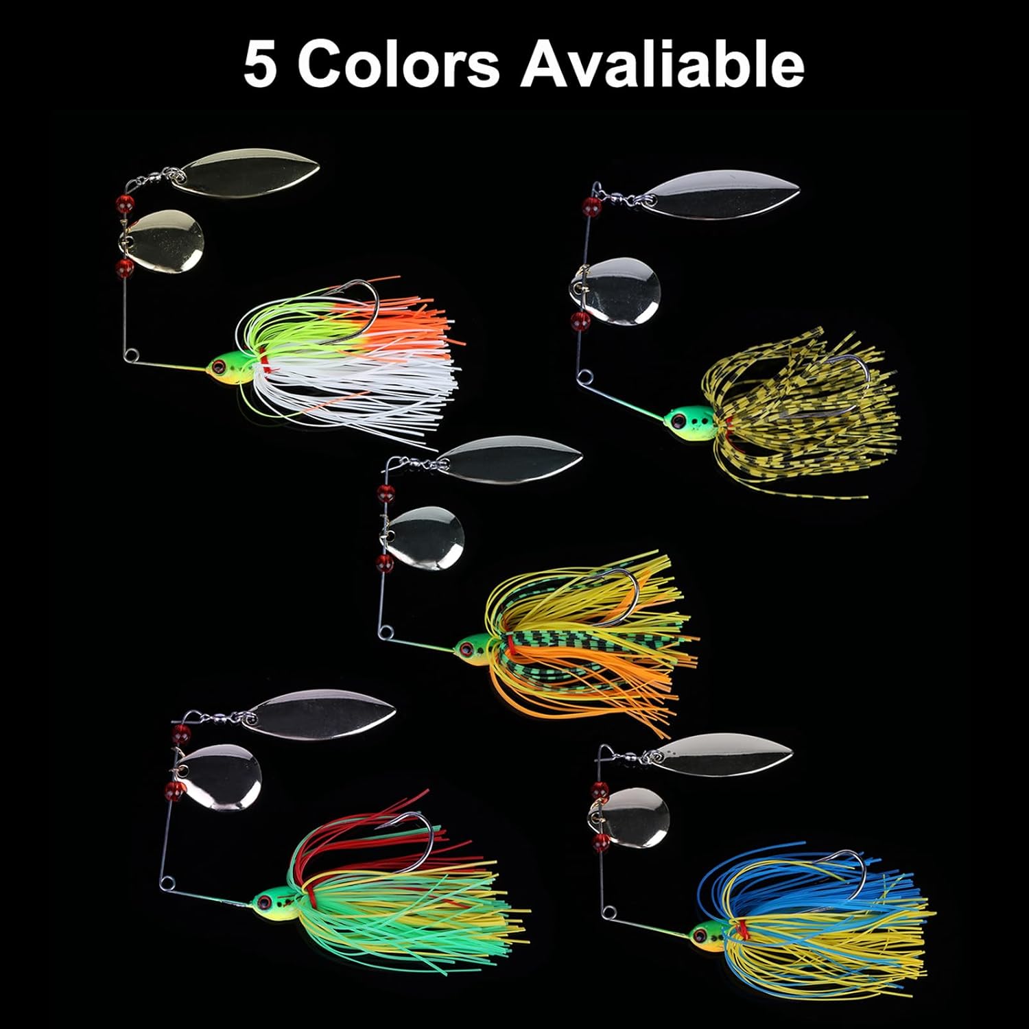 Goture Kit de cebos giratorios de pesca de lubina, señuelos duros, suaves y duros, señuelos giratorios, señuelos de pesca, señuelos de pesca de agua