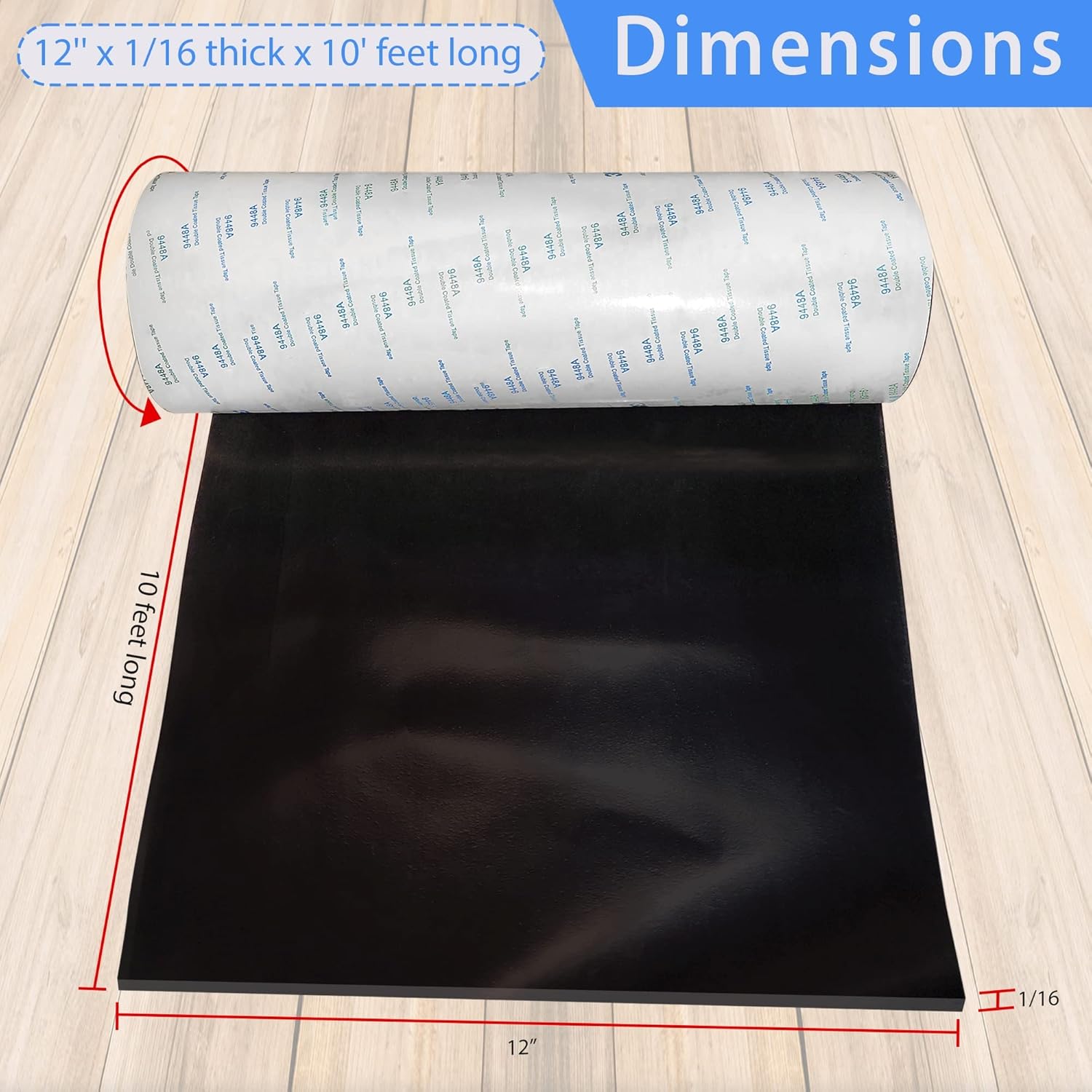 Hoja de goma de neopreno con adhesivo, rollos sólidos y tiras para juntas de bricolaje, manualidades, almohadillas, pisos, protección, soportes,