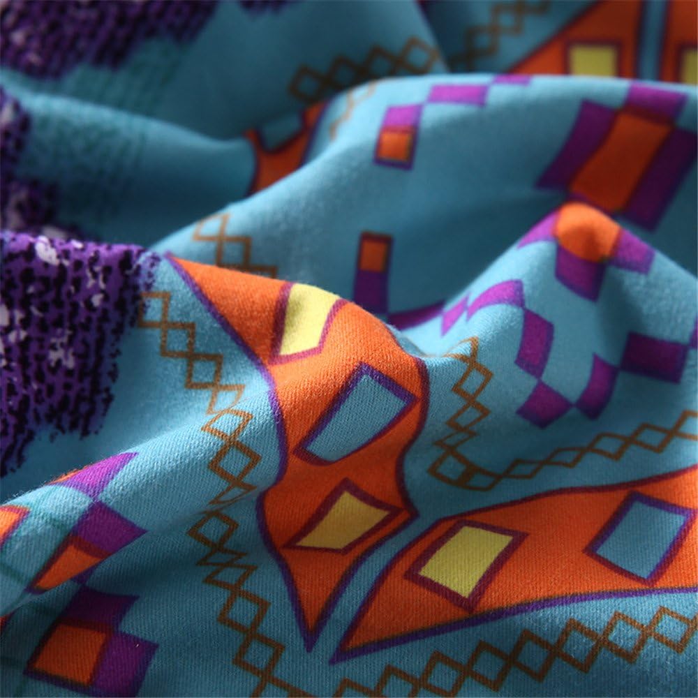 Newrara Textiles para el hogar, juego de cama bohemio, estilo bohemio, juego de ropa de cama bohemio, juego de ropa de cama de pavo real, juego de