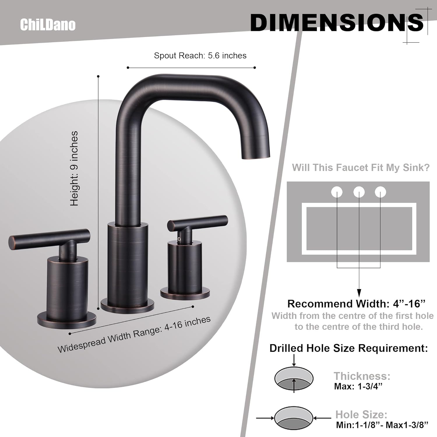 Grifo de baño de bronce aceitado de 3 agujeros, 2 manijas de bronce frotado, grifo de baño generalizado con fregadero, drenaje desplegable y líneas