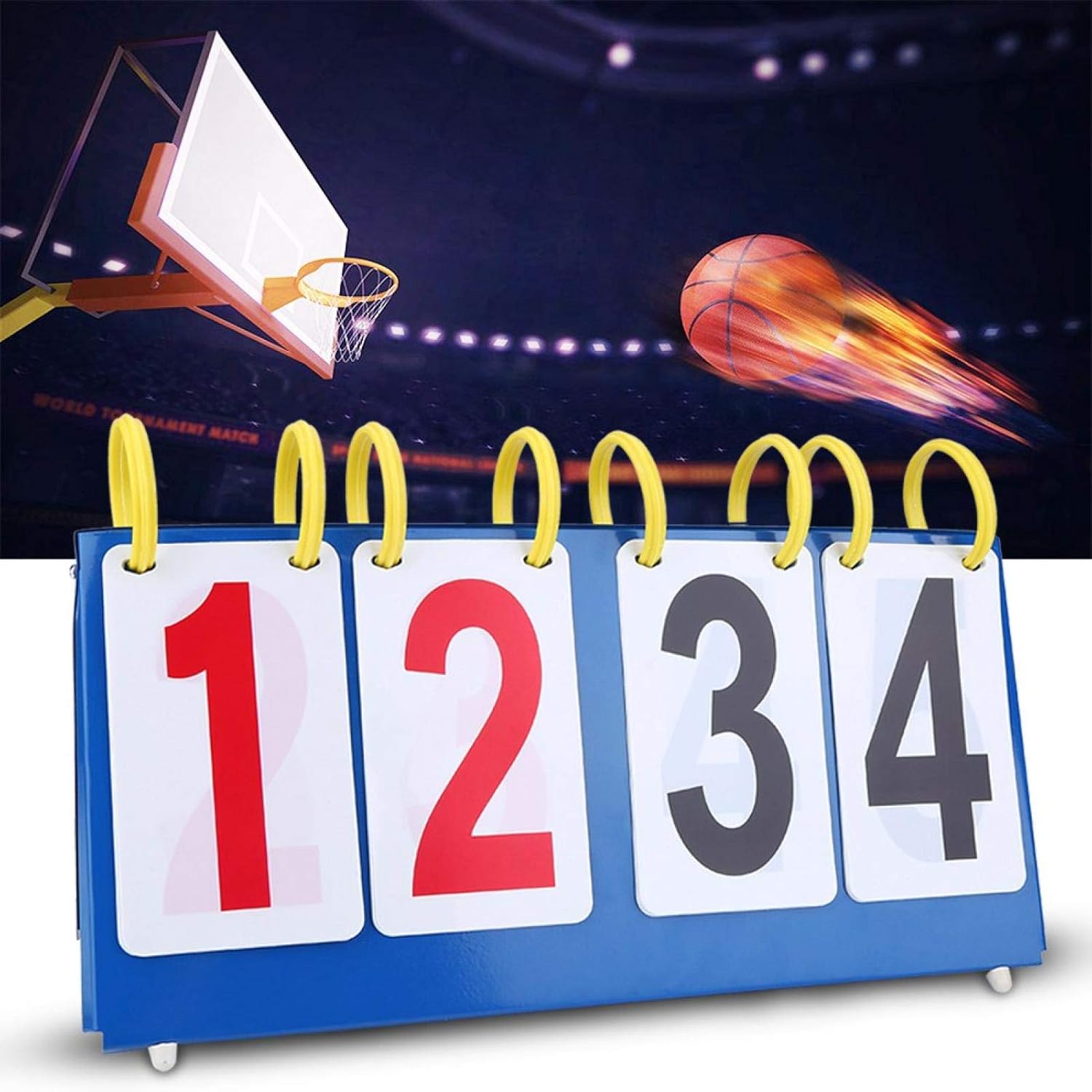 Alomejor – Marcadores de 34 dígitos con tirón portátil para tenis de mesa y baloncesto
