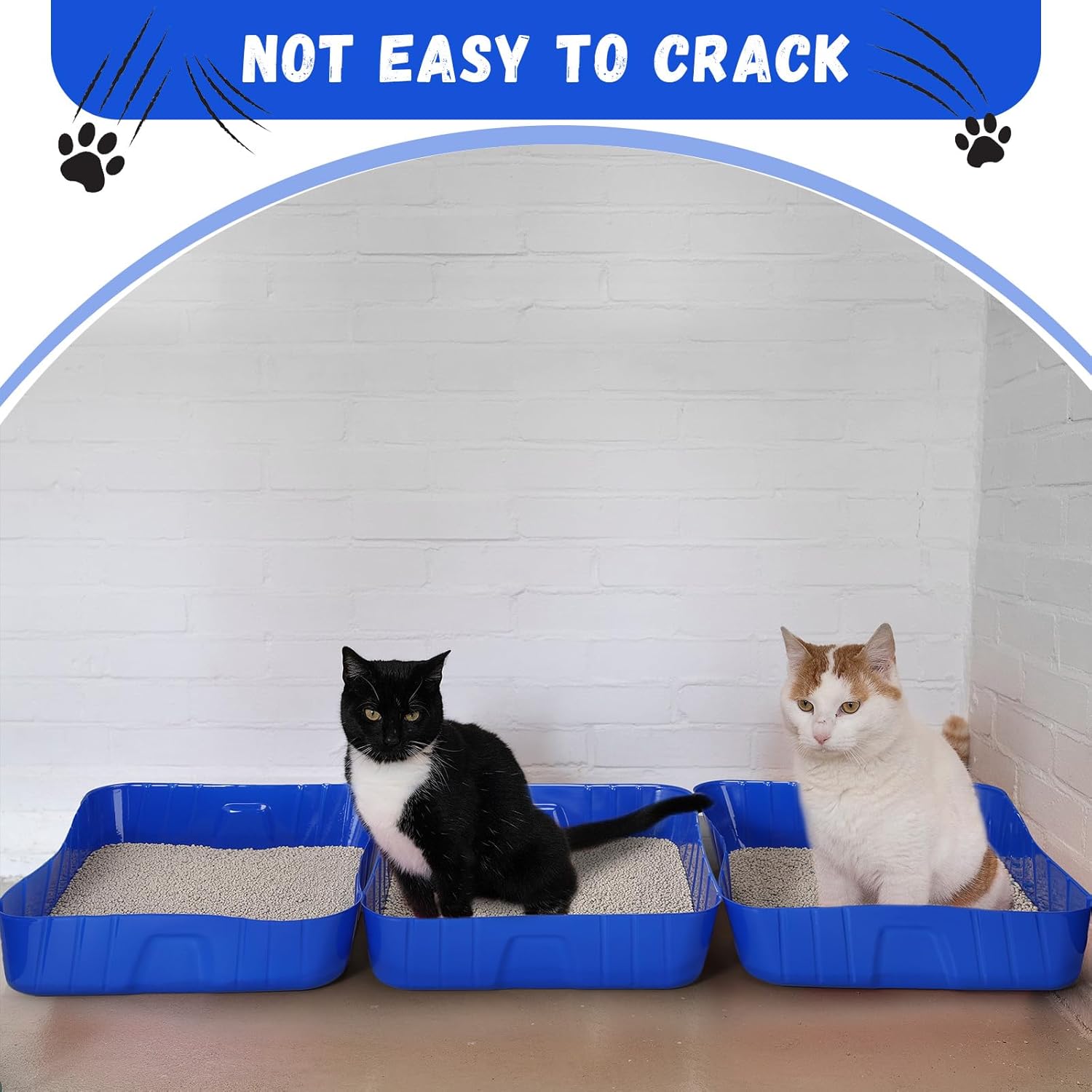 25 cajas de arena desechables para gatos, bandeja de arena de plástico para gatos, bandeja de arena para gatitos, conejos, cobayas, hámster,