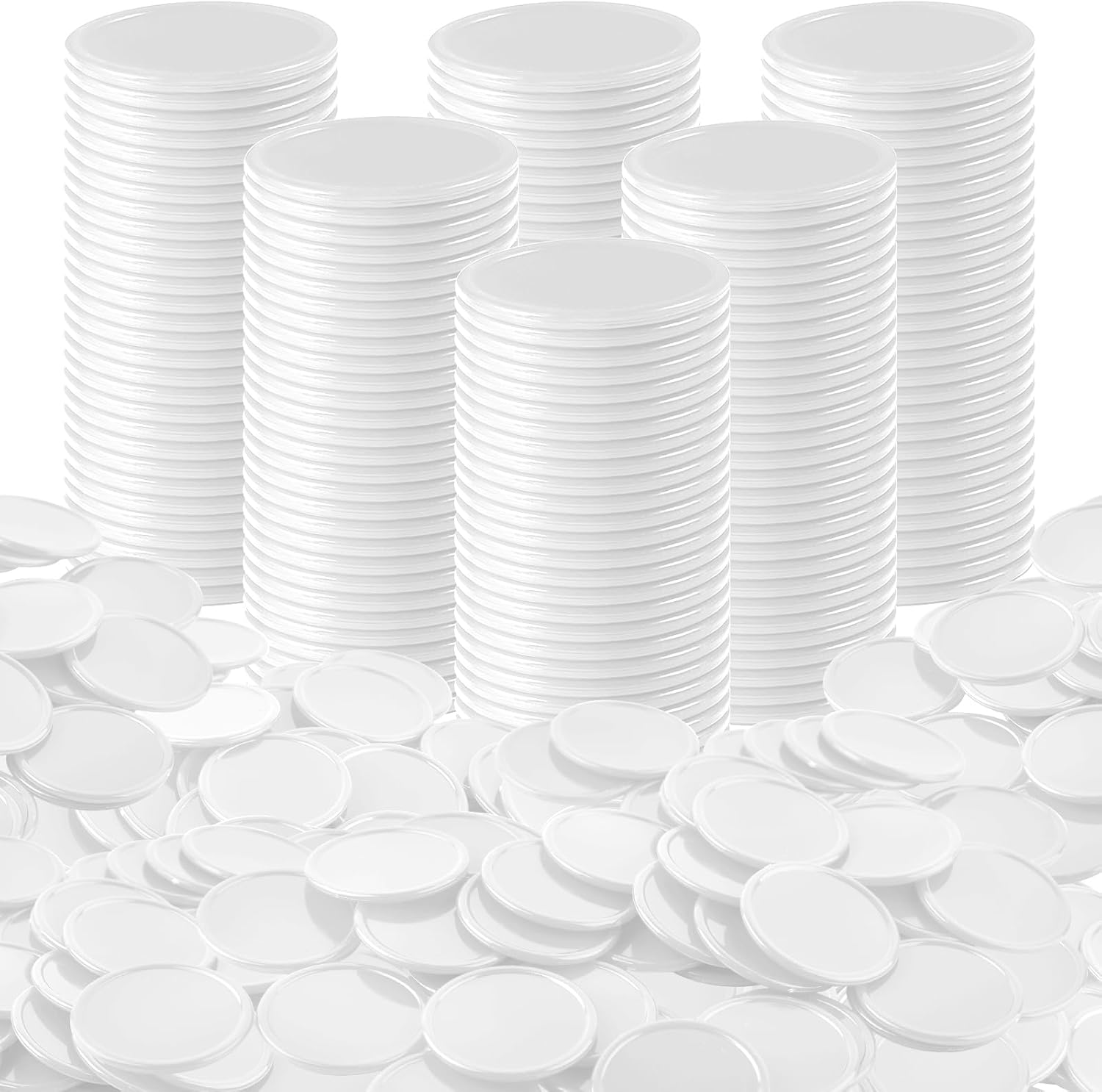 Coopay 600 fichas de póquer de plástico para contadores de aprendizaje, discos de conteo de fichas de bingo, marcadores para práctica de matemáticas